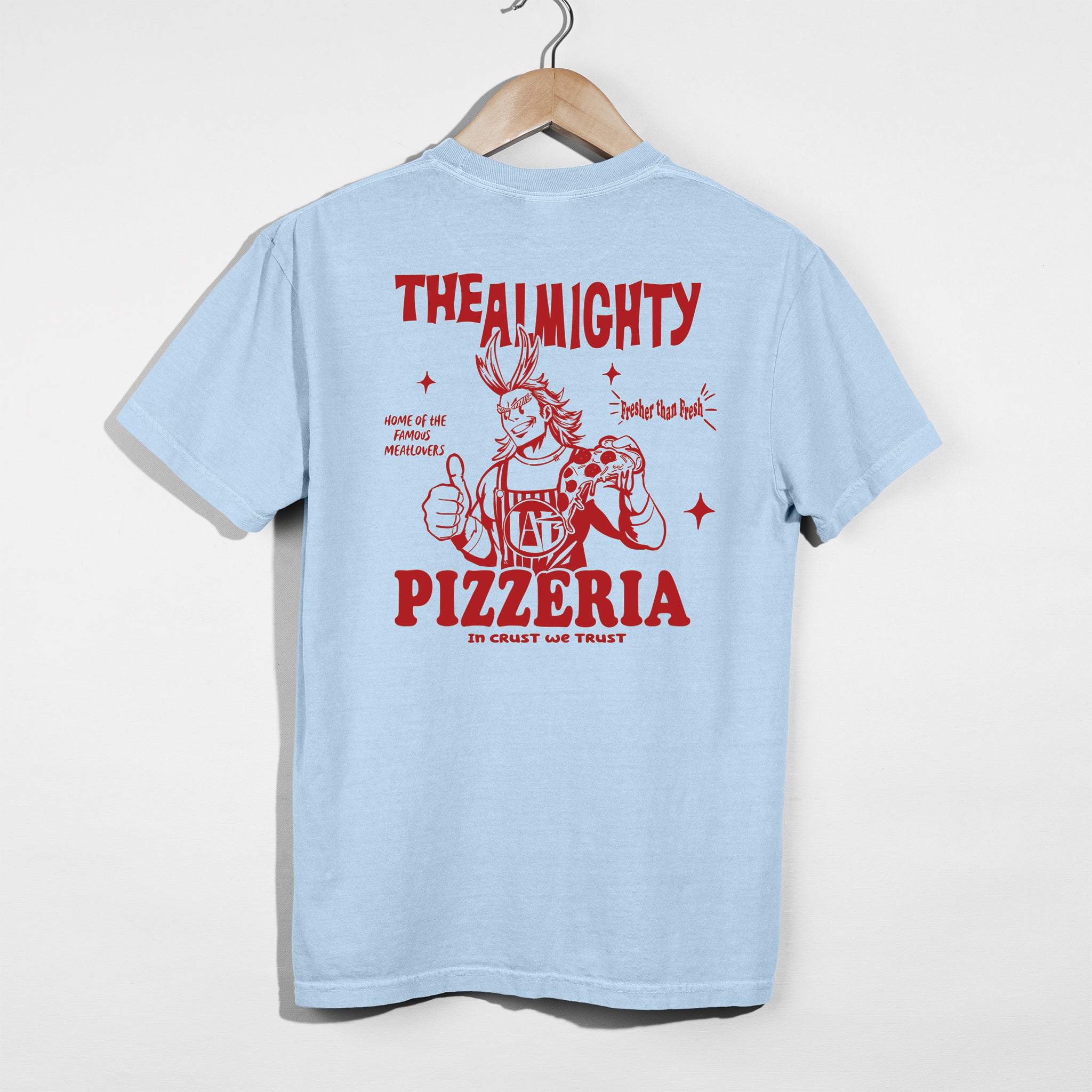 All Might Retro Pizza Anime Shirt