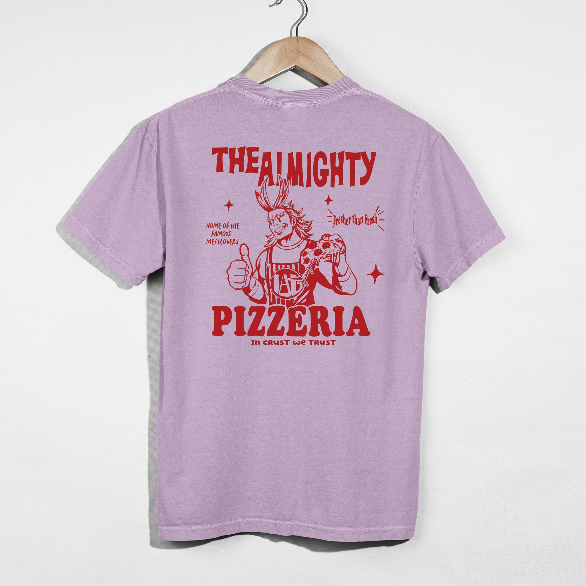 All Might Retro Pizza Anime Shirt