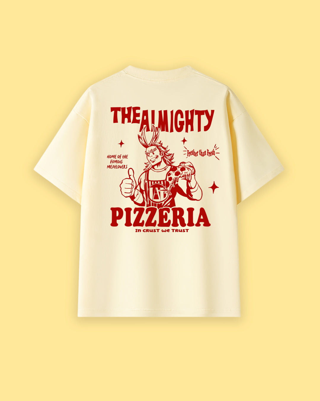 All Mighty Pizzeria Oversized Drop Shoulder Premium Tee