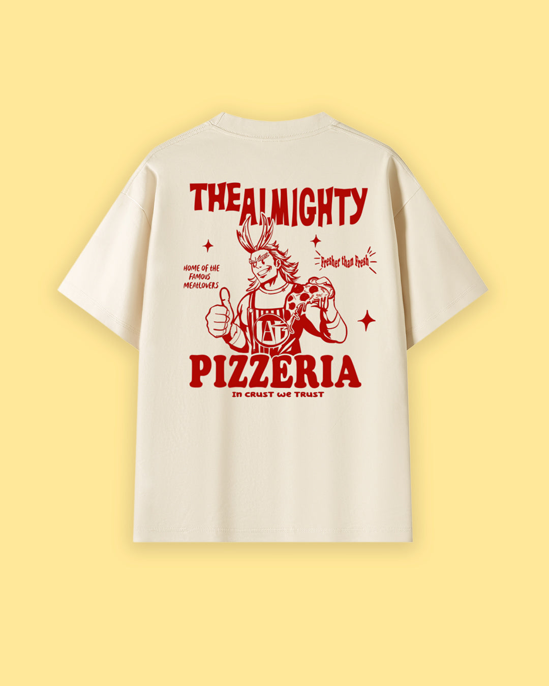 All Mighty Pizzeria Oversized Drop Shoulder Premium Tee