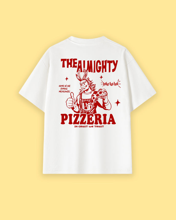 All Mighty Pizzeria Oversized Drop Shoulder Premium Tee
