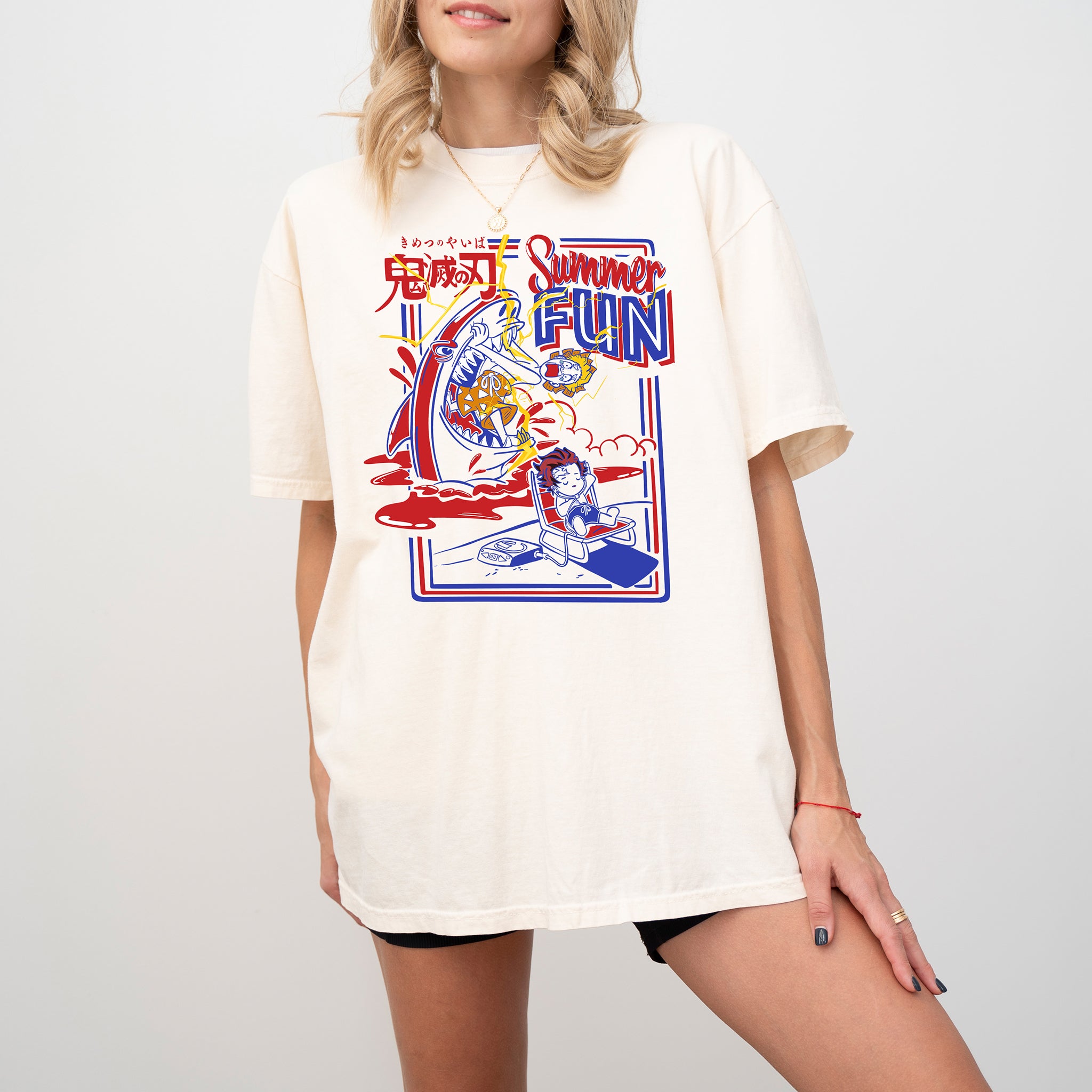Zenitsu Beach Day Retro Anime Shirt