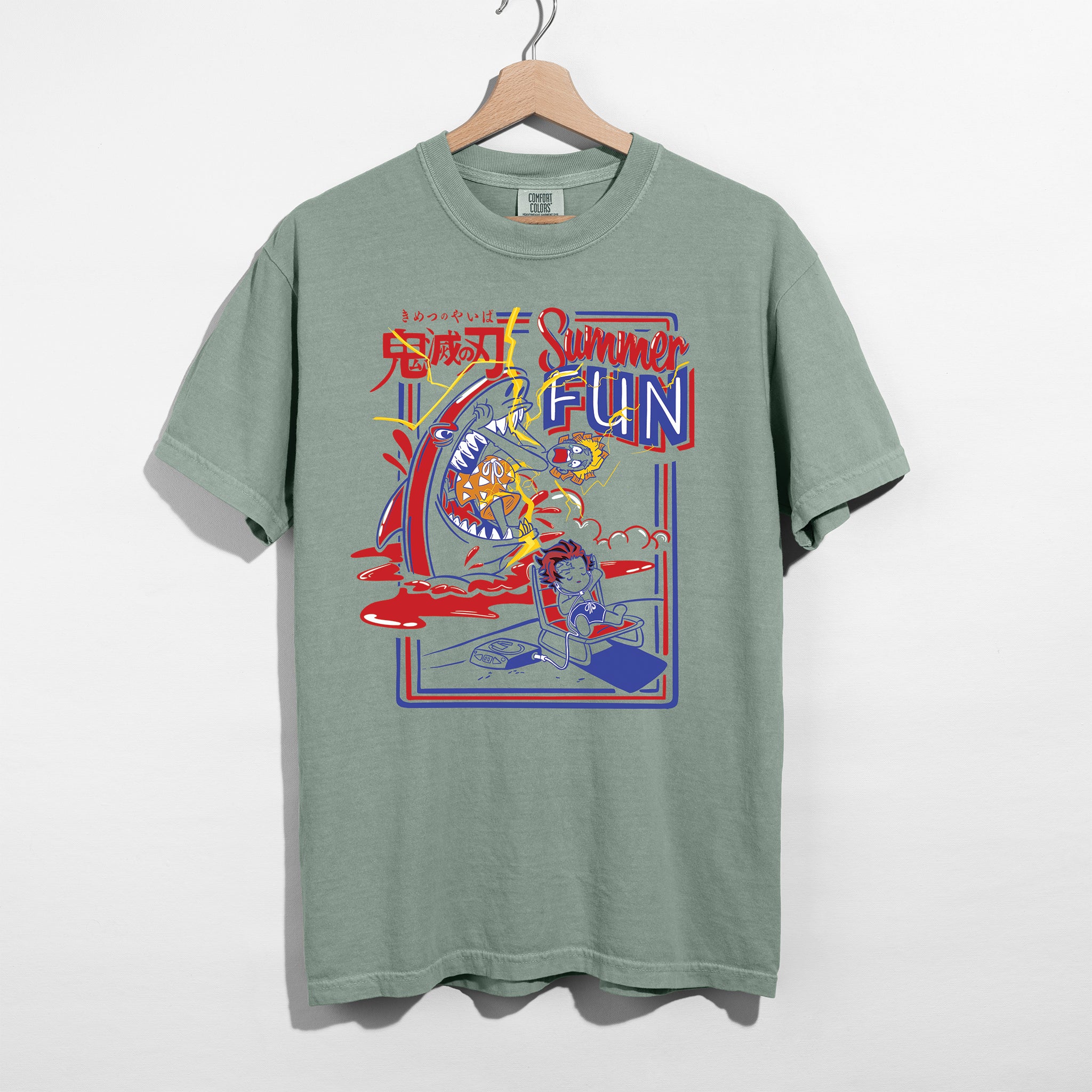 Zenitsu Beach Day Retro Anime Shirt