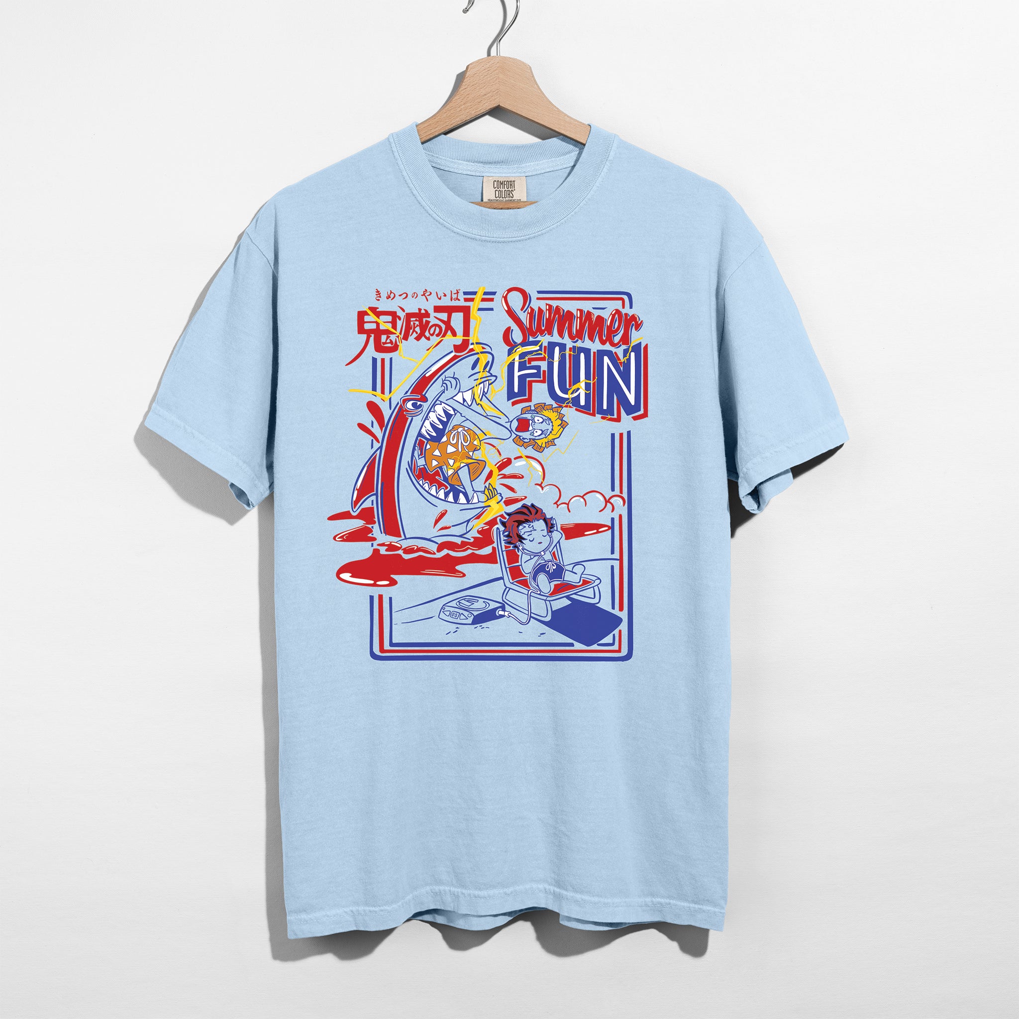 Zenitsu Beach Day Retro Anime Shirt