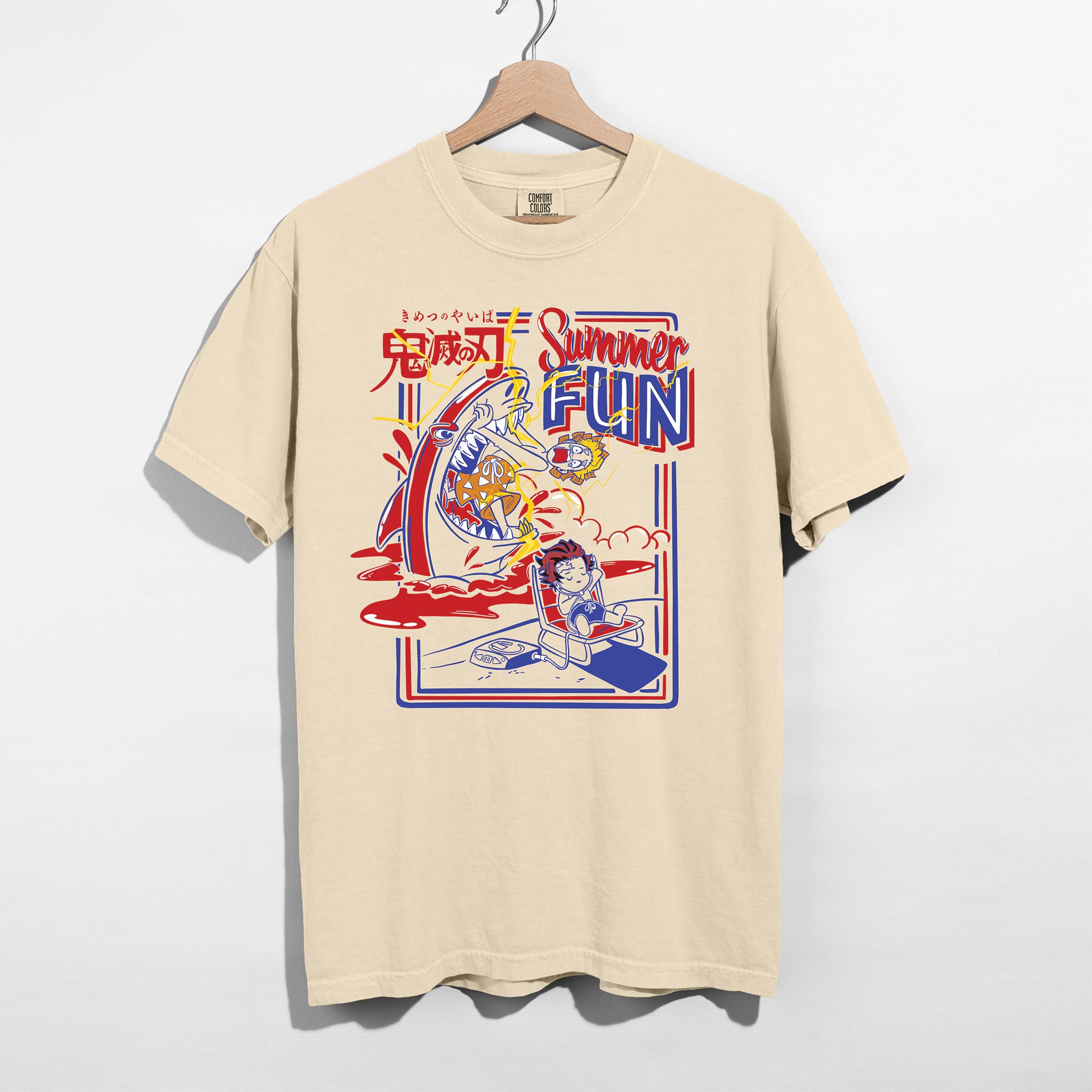 Zenitsu Beach Day Retro Anime Shirt