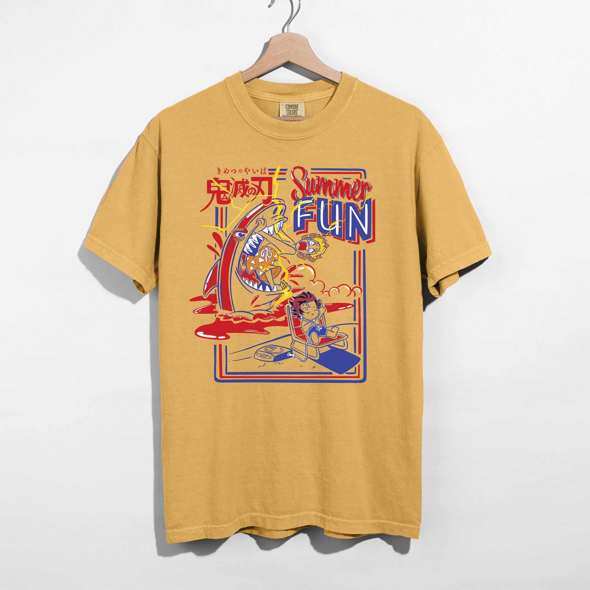 Zenitsu Beach Day Retro Anime Shirt