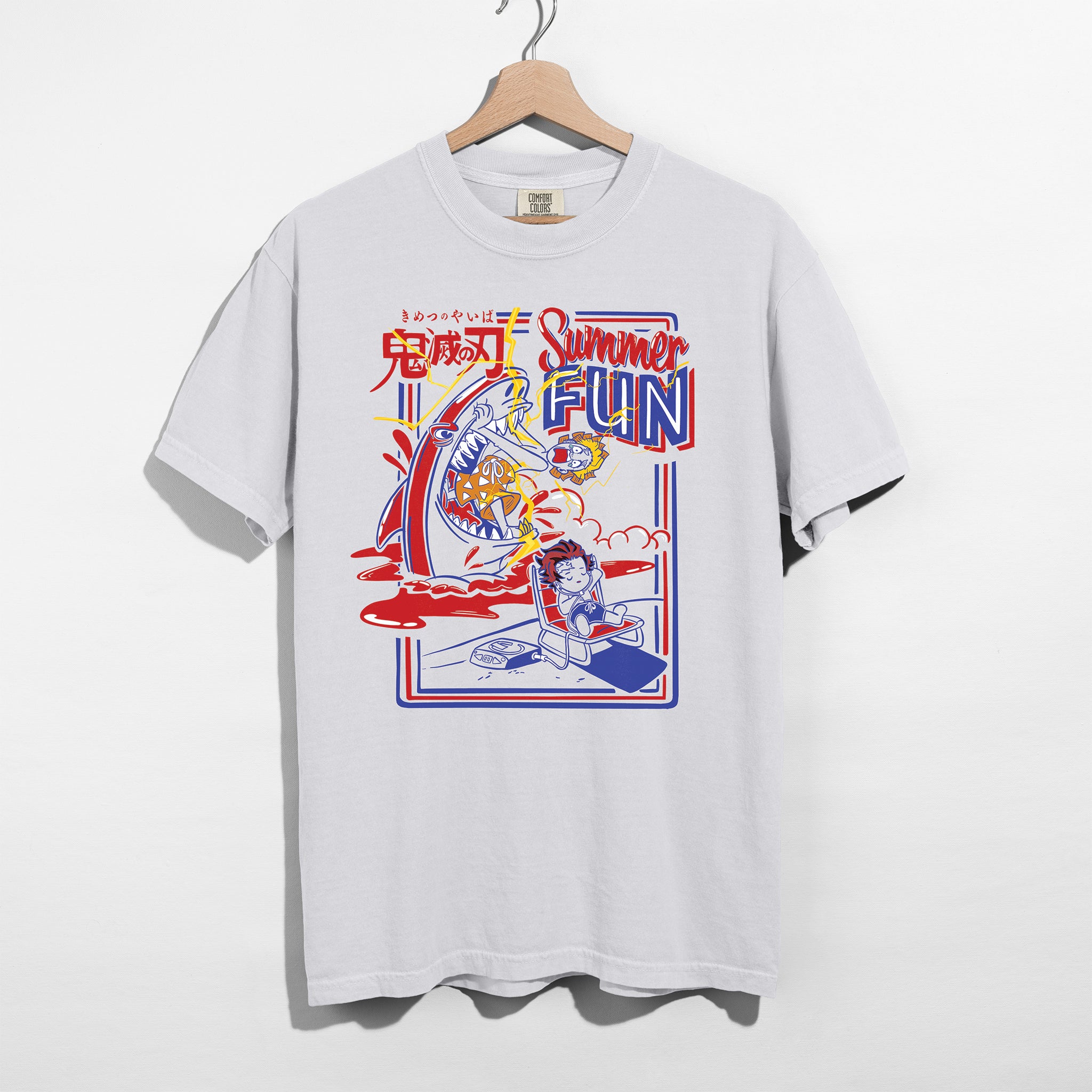 Zenitsu Beach Day Retro Anime Shirt
