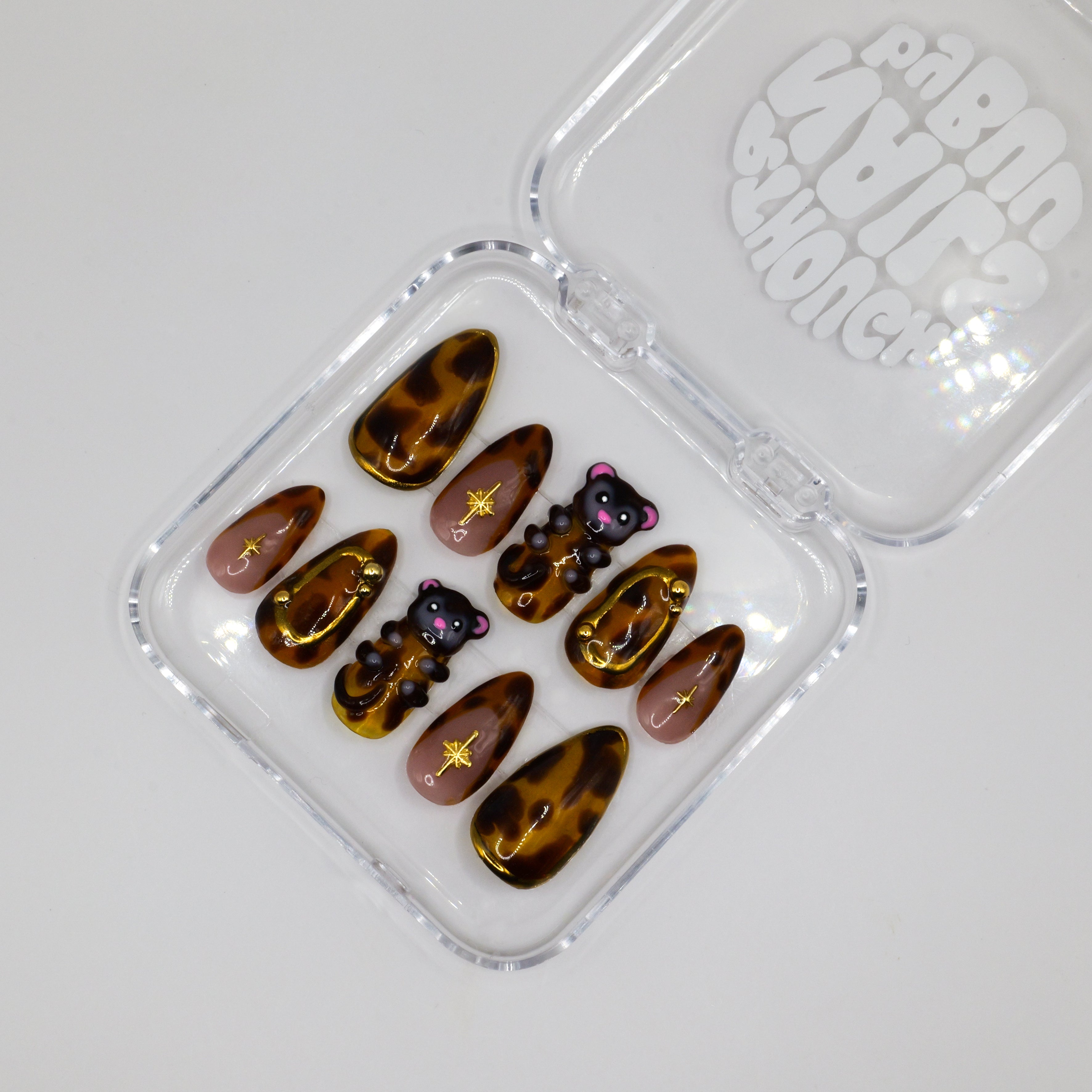 Cosmic Bear Press-Ons - Almond