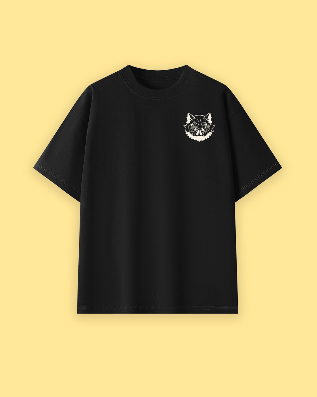 Inosuke BBQ Oversized Drop Shoulder Premium Tee In Creme
