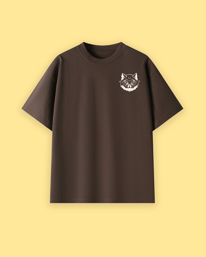 Inosuke BBQ Oversized Drop Shoulder Premium Tee In Creme