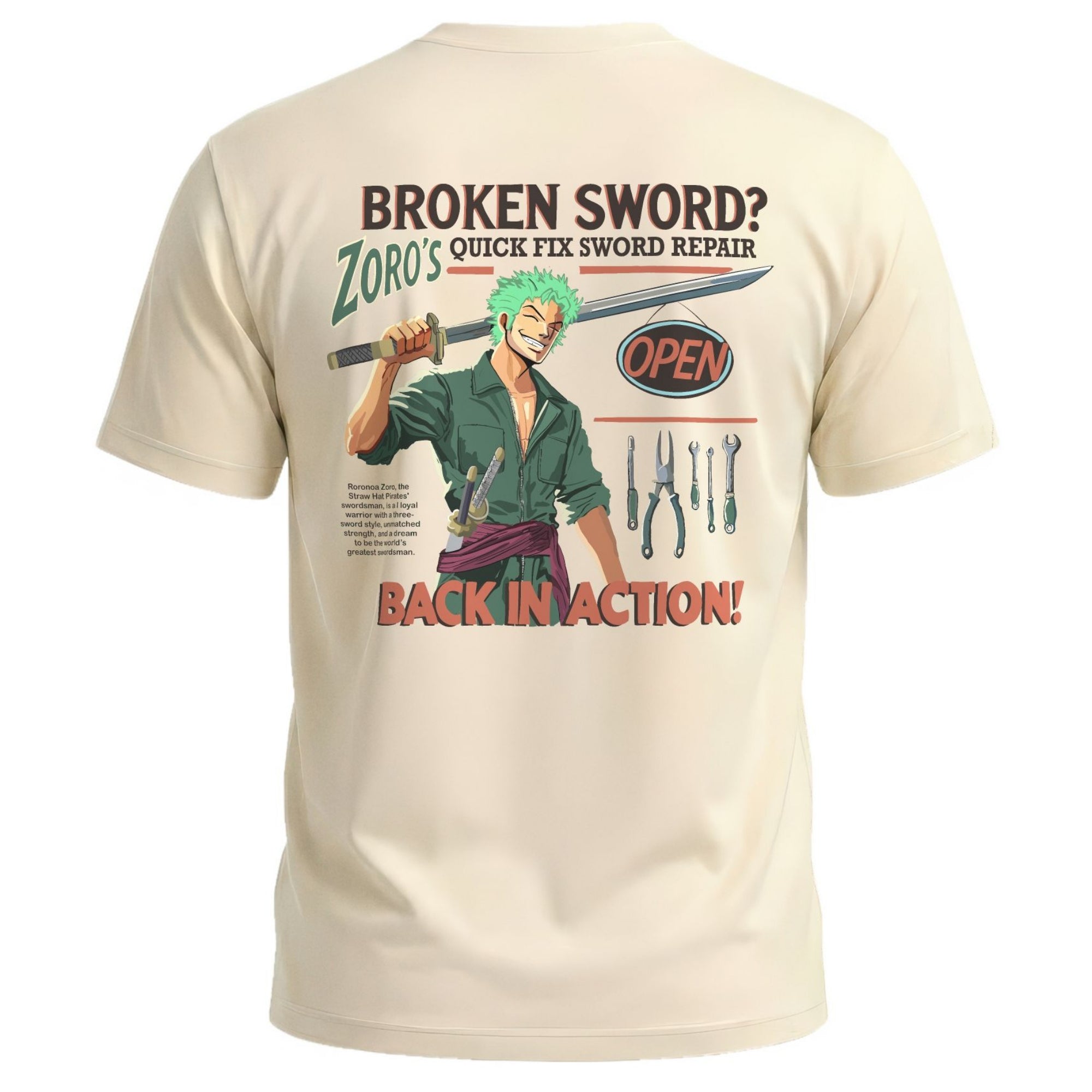 Zoro Broken Sword Workshop Tee