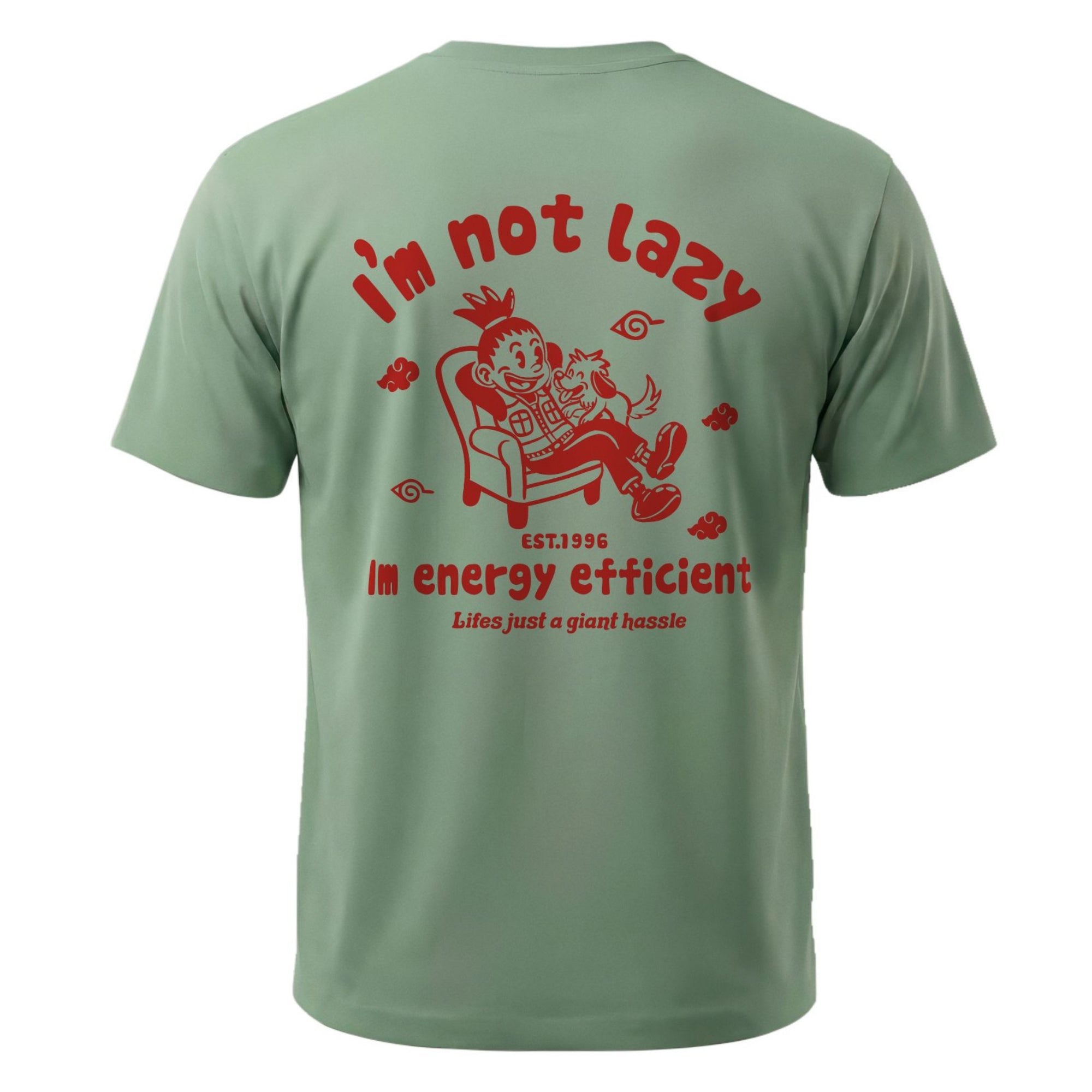 Energy Efficient Shikamaru Retro Cartoon Tee - Red Edition