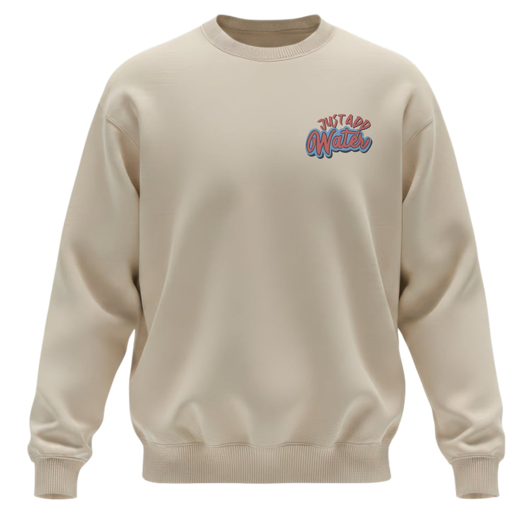 Retro "Just Add Water" Sweatshirt - Stay Hydrated Cartoon Graphic Crewneck