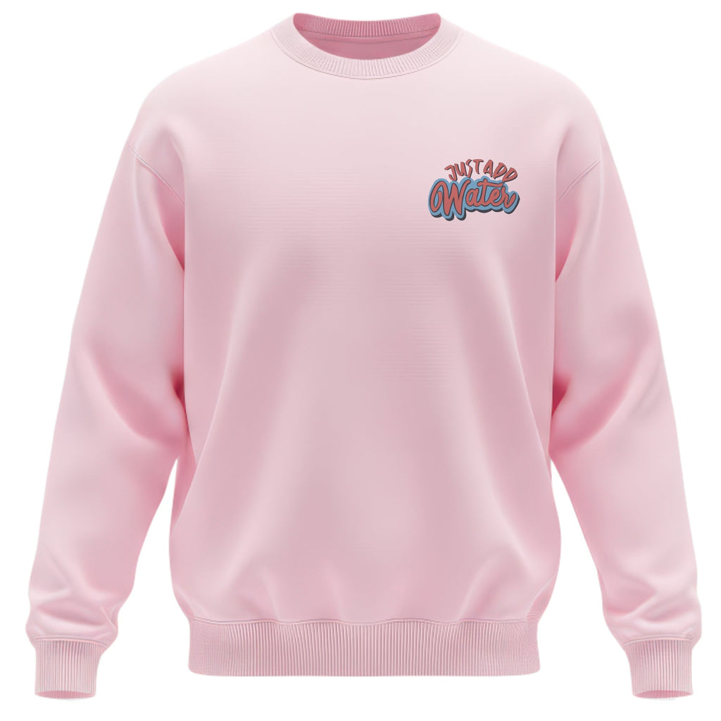 Retro "Just Add Water" Sweatshirt - Stay Hydrated Cartoon Graphic Crewneck