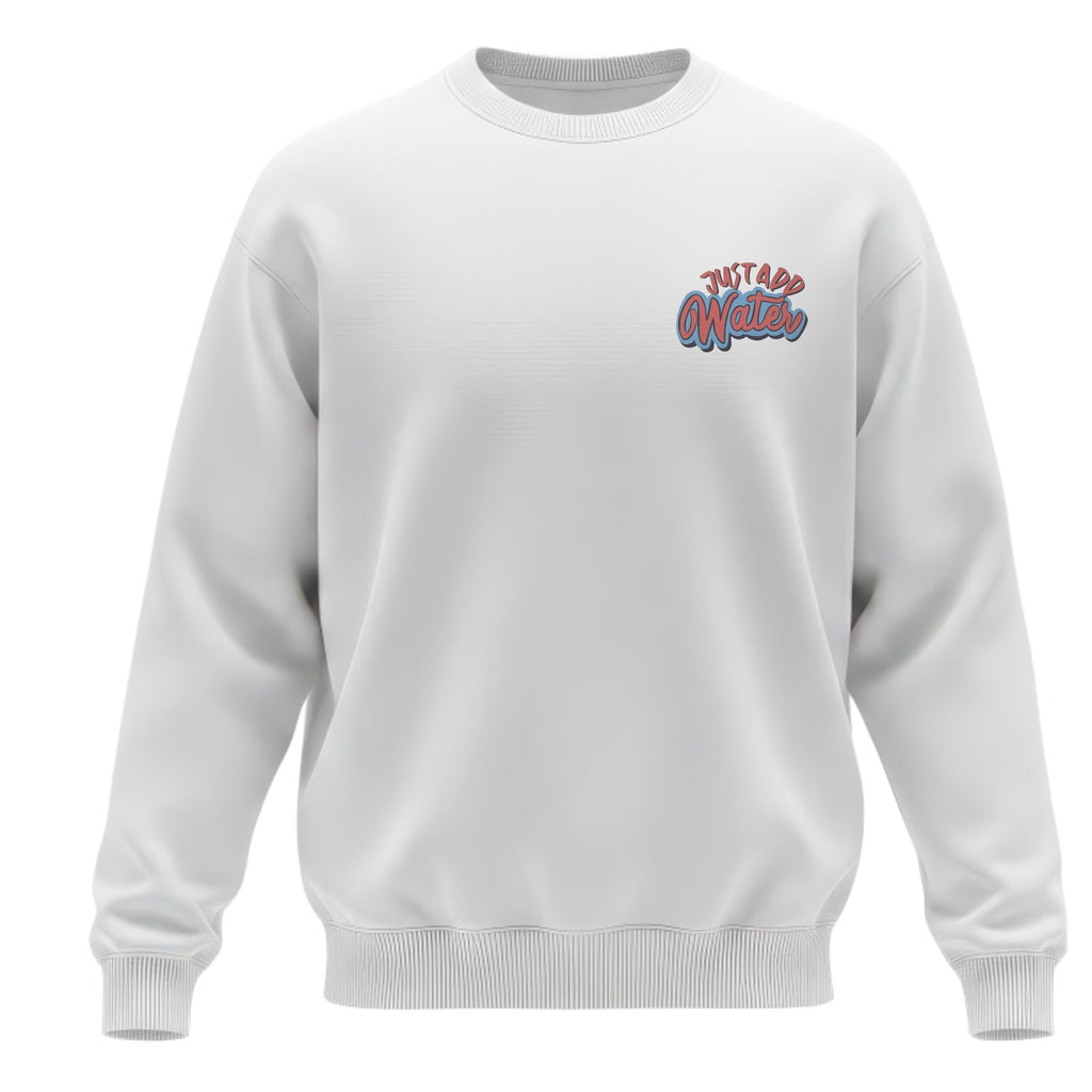 Retro "Just Add Water" Sweatshirt - Stay Hydrated Cartoon Graphic Crewneck