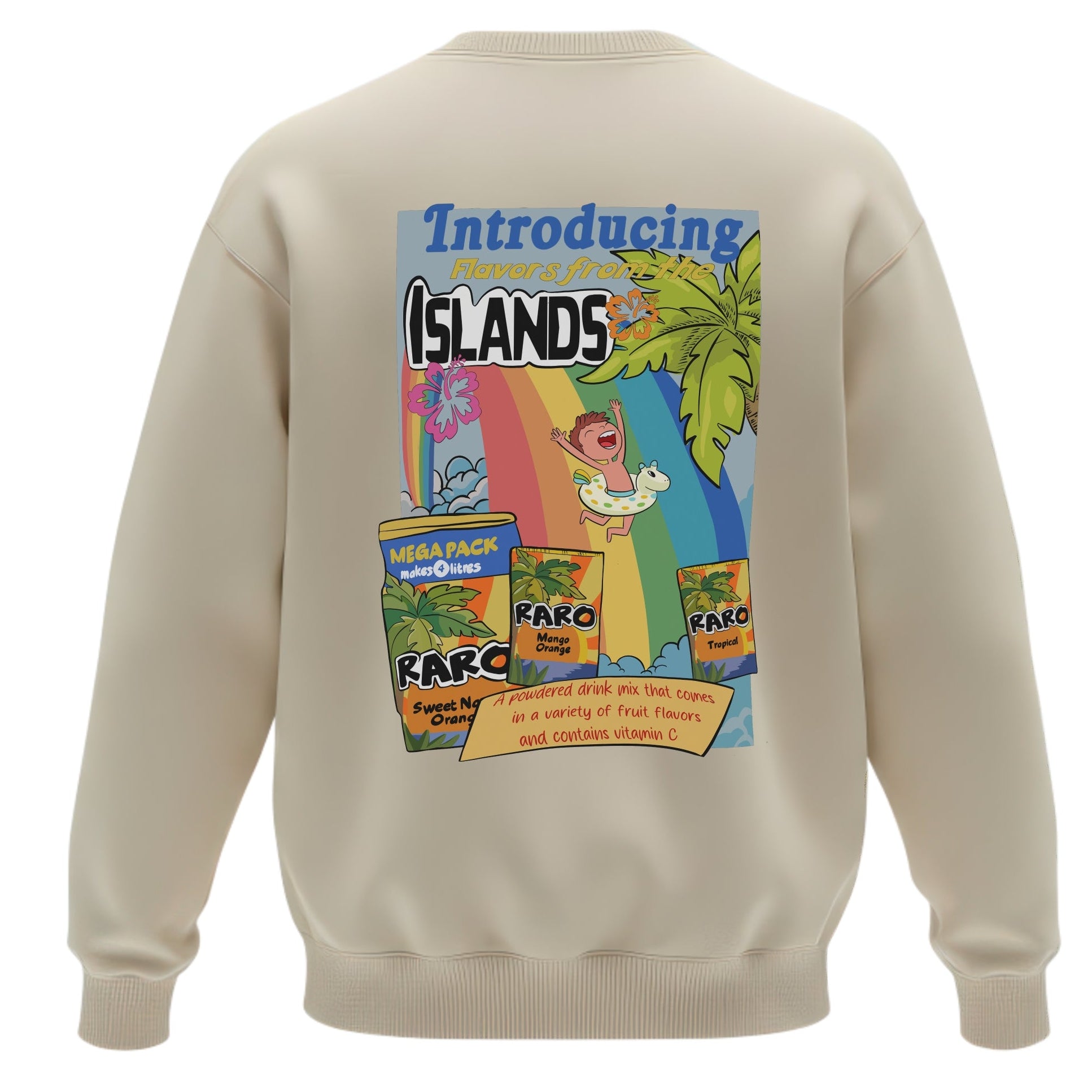 "Flavors from the Islands" Retro Raro Graphic Sweatshirt