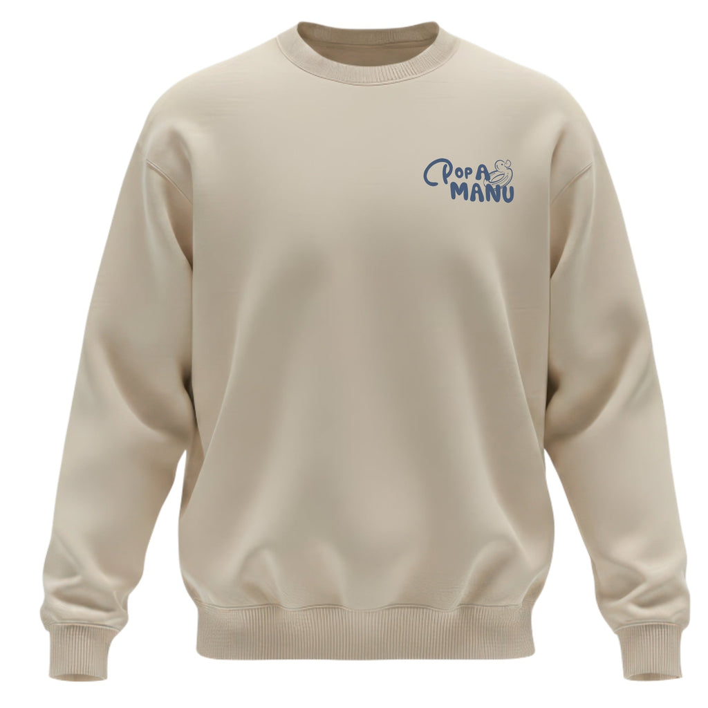 Pop A Manu This Summer Sweatshirt - Retro NZ Streetwear Graphic Crewneck