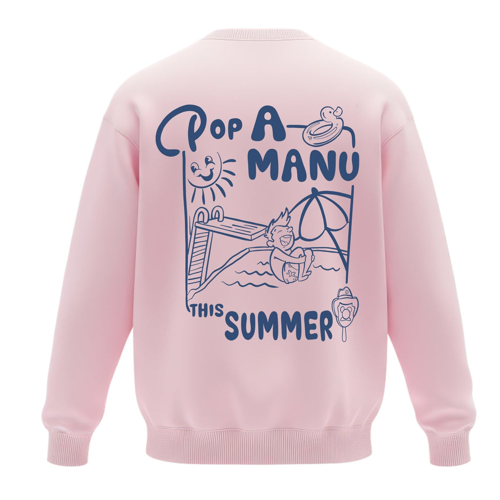 Pop A Manu This Summer Sweatshirt - Retro NZ Streetwear Graphic Crewneck
