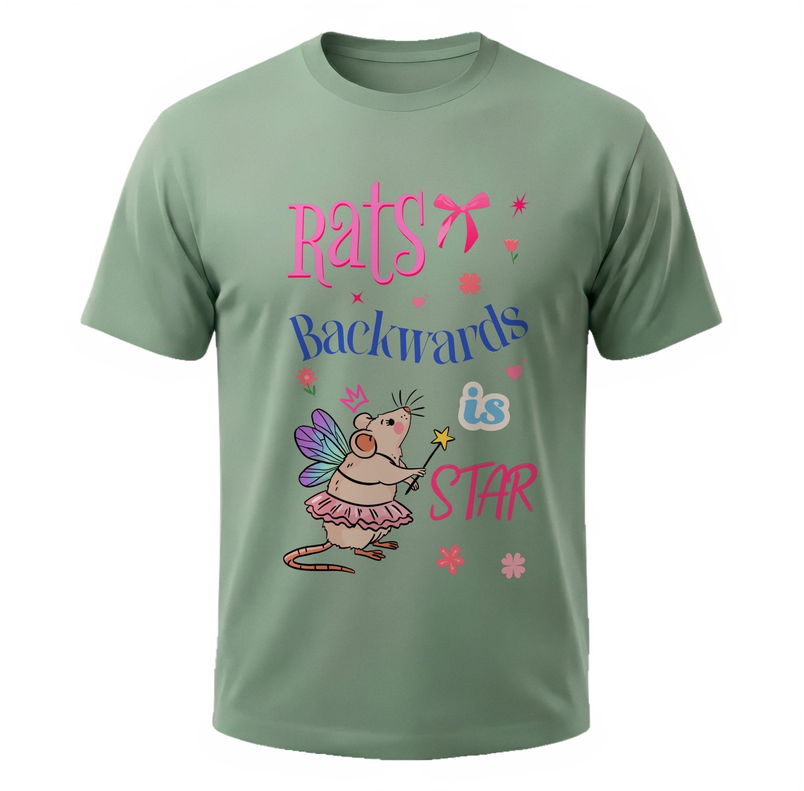 Rats Backwards Is Star Shirt - Funny Coquette Rat Fairy Tee