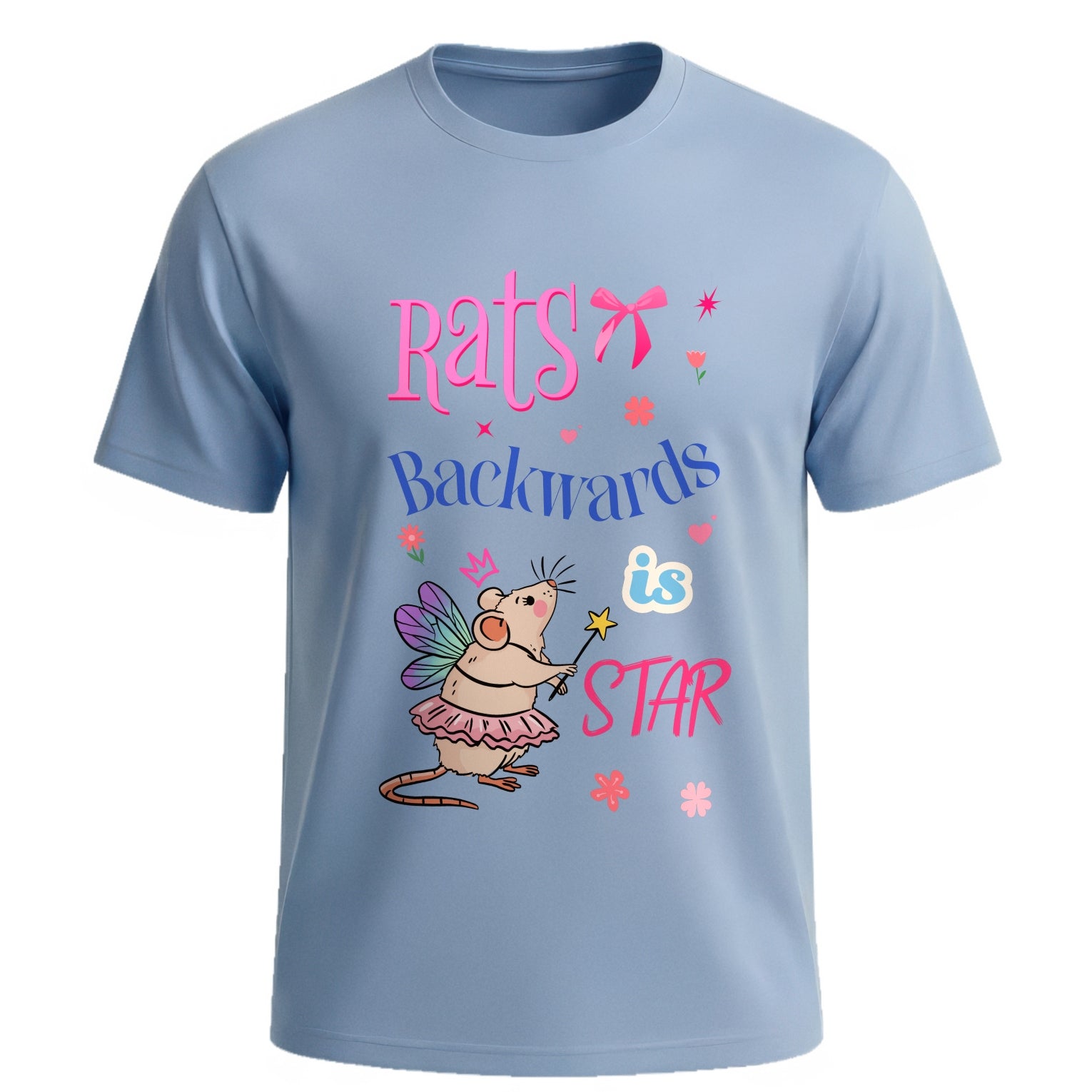 Rats Backwards Is Star Shirt - Funny Coquette Rat Fairy Tee