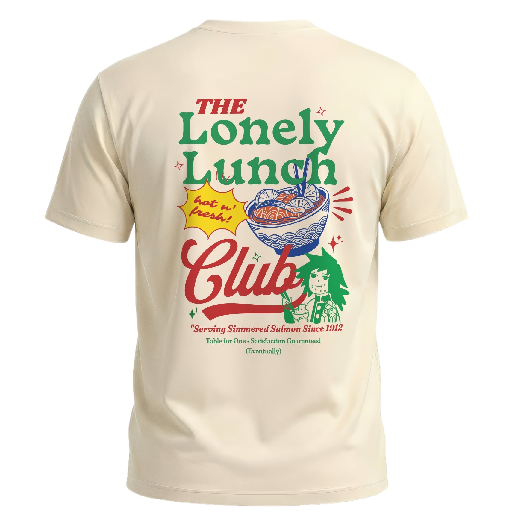 Lonely Lunch Club Tee | Retro Giyu Water Swordsman Diner Graphic | Comfort Colors®