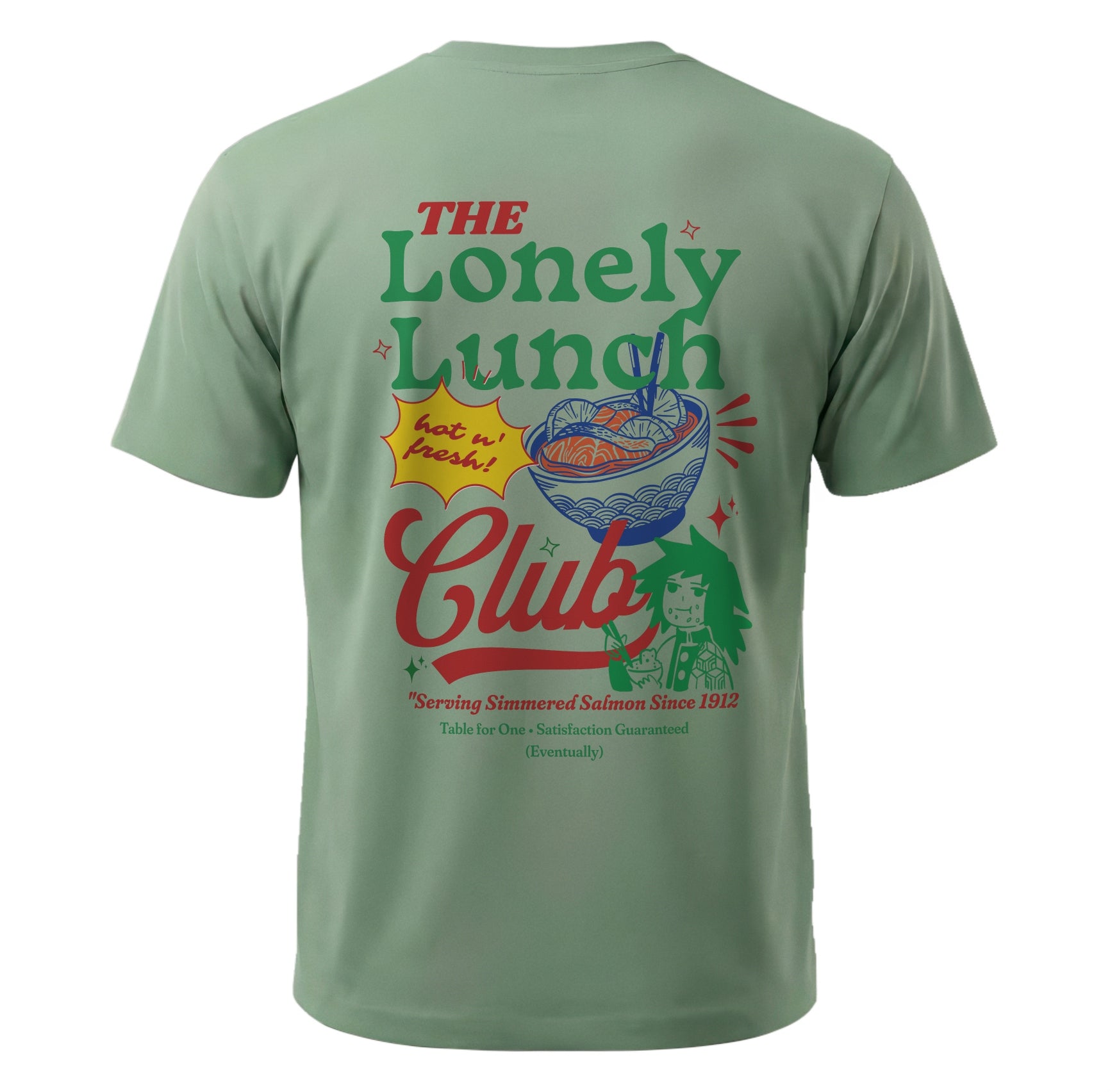 Lonely Lunch Club Tee | Retro Giyu Water Swordsman Diner Graphic | Comfort Colors®
