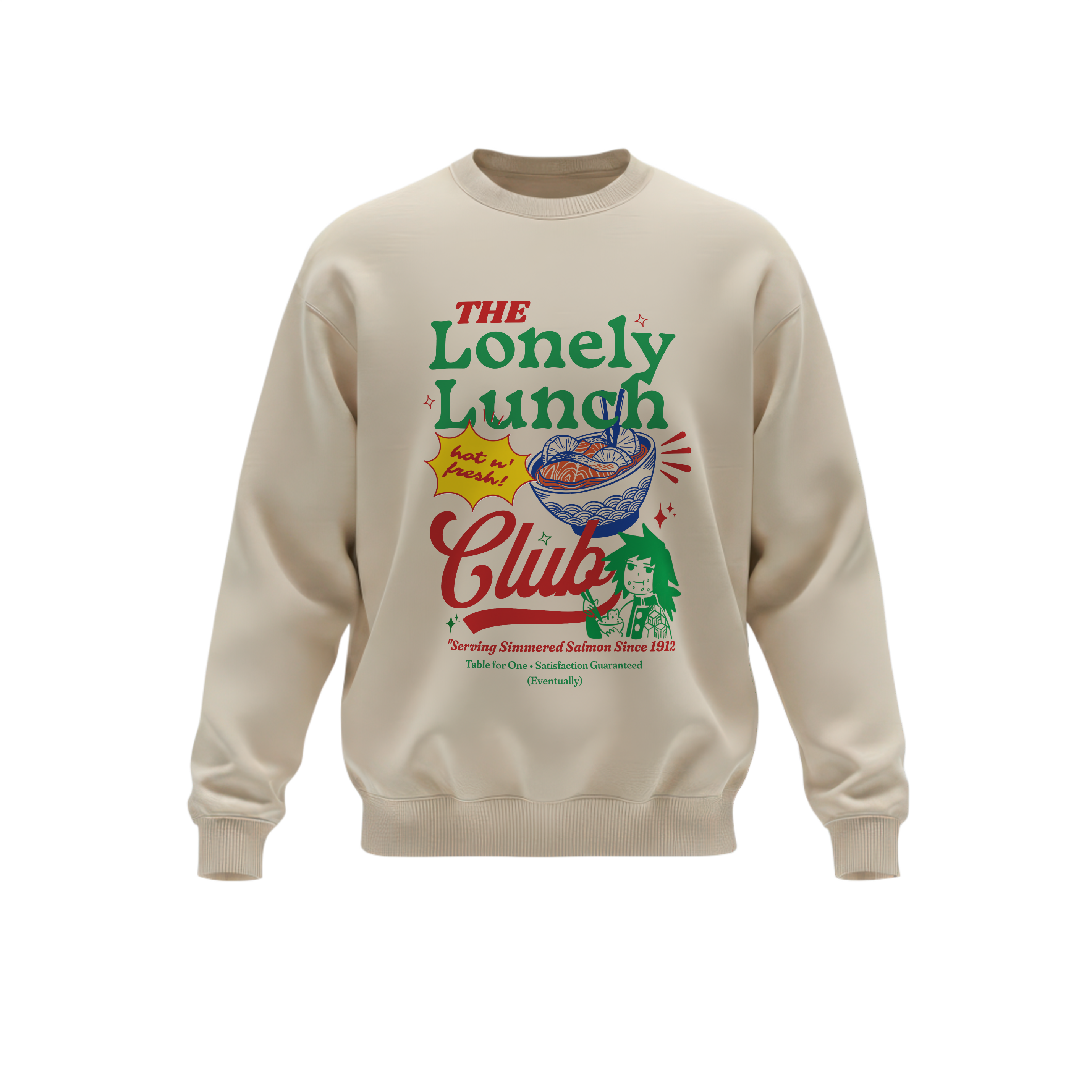 Giyu Tomioka "Lonely Lunch Club" Graphic Sweatshirt