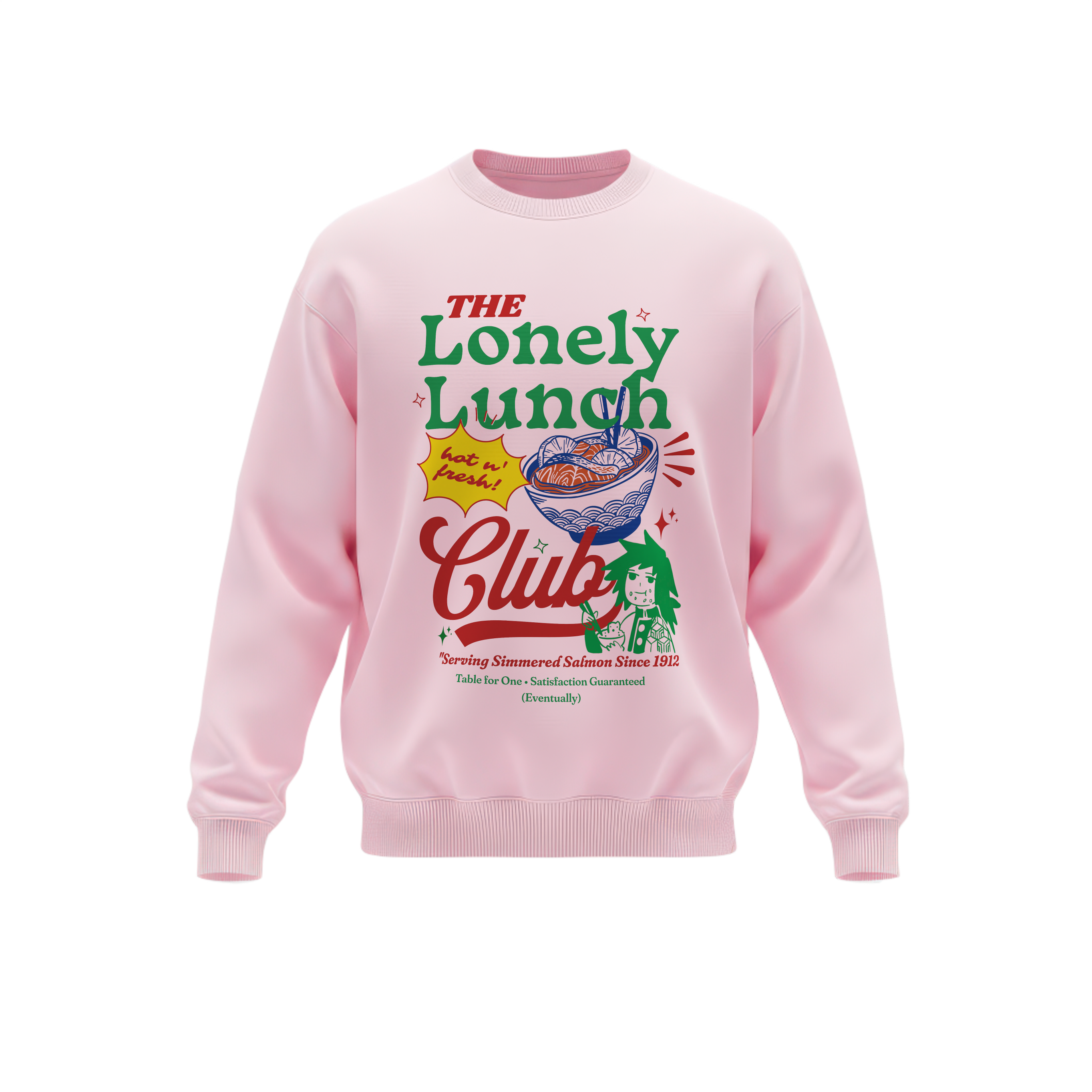 Giyu Tomioka "Lonely Lunch Club" Graphic Sweatshirt