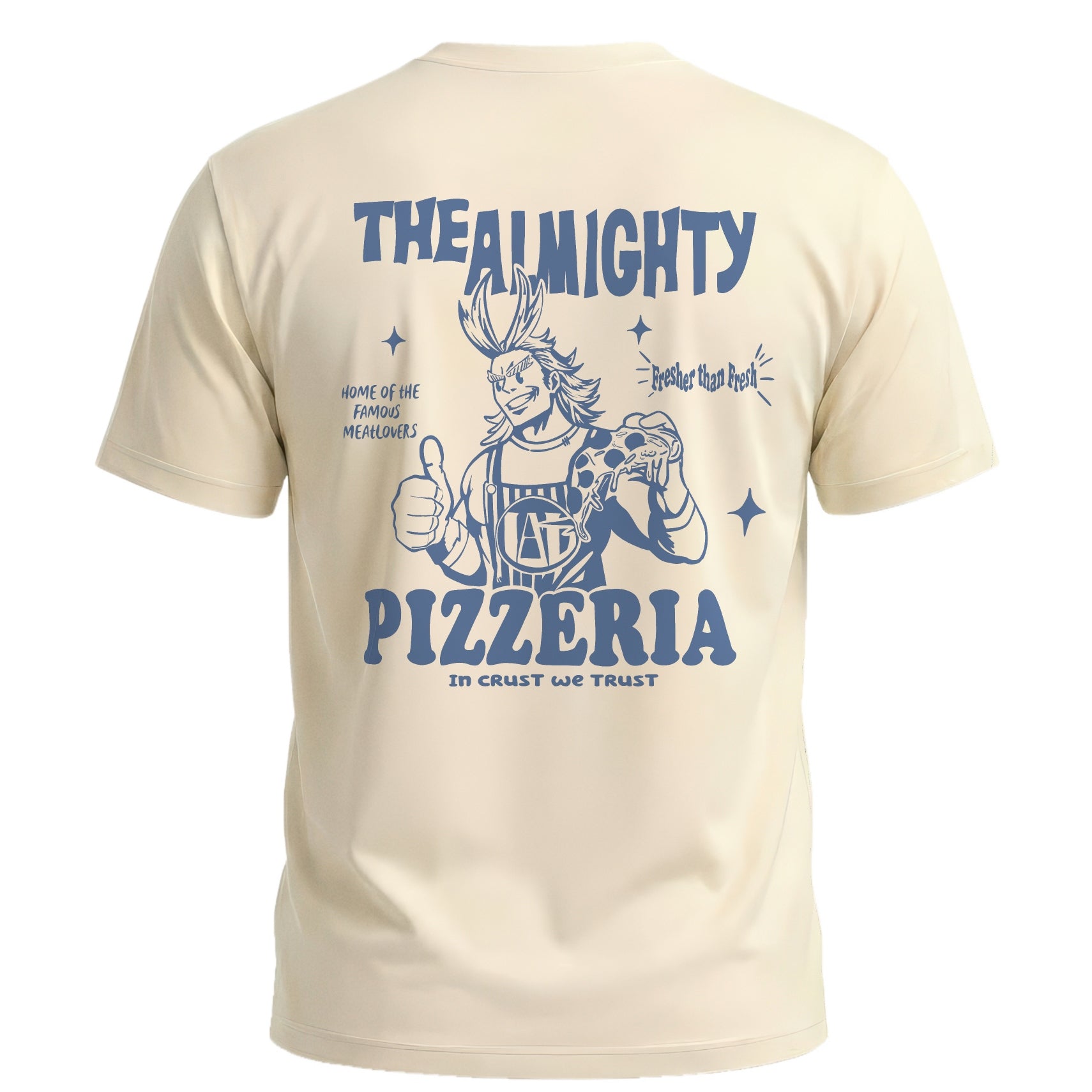 All Might Pizzeria Work Shirt - Blue Edition