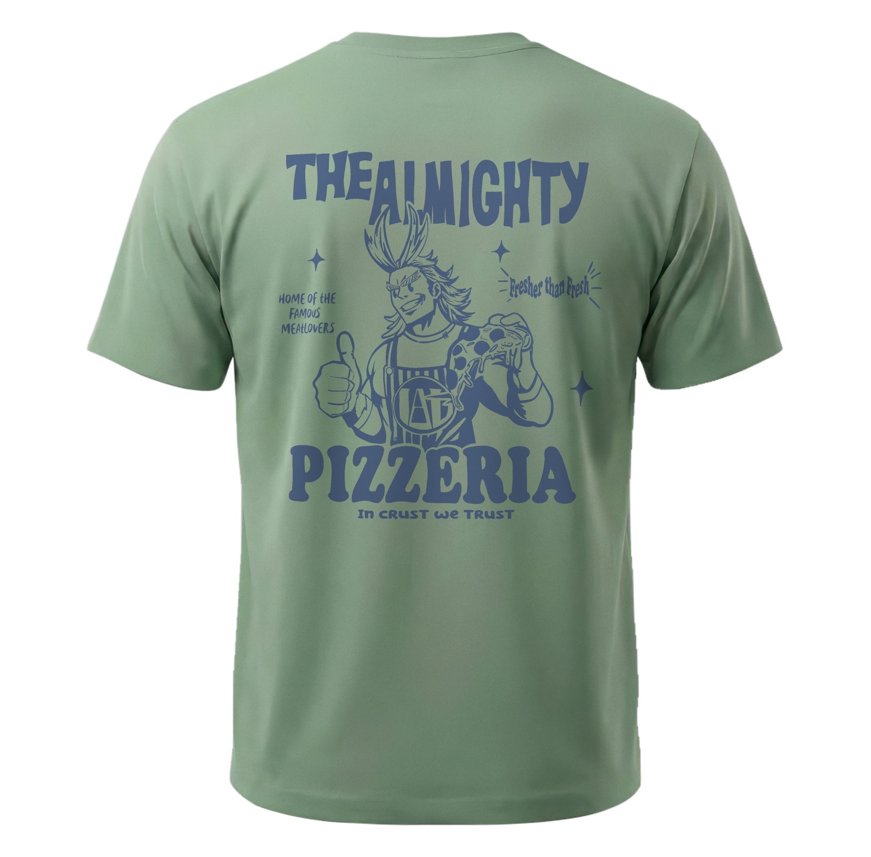 All Might Pizzeria Work Shirt - Blue Edition