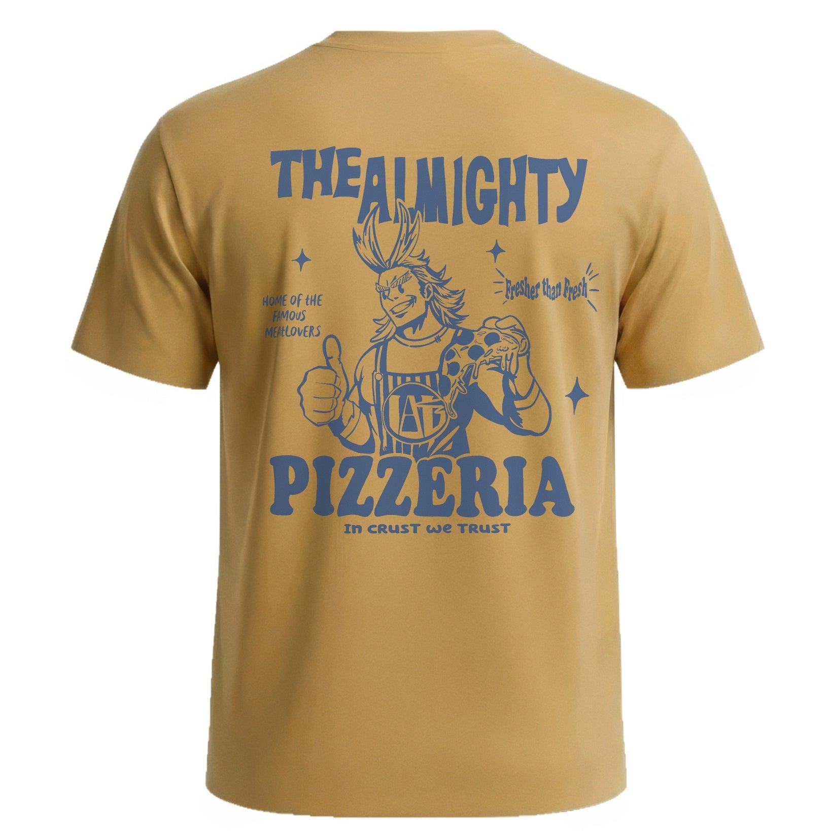 All Might Pizzeria Work Shirt - Blue Edition