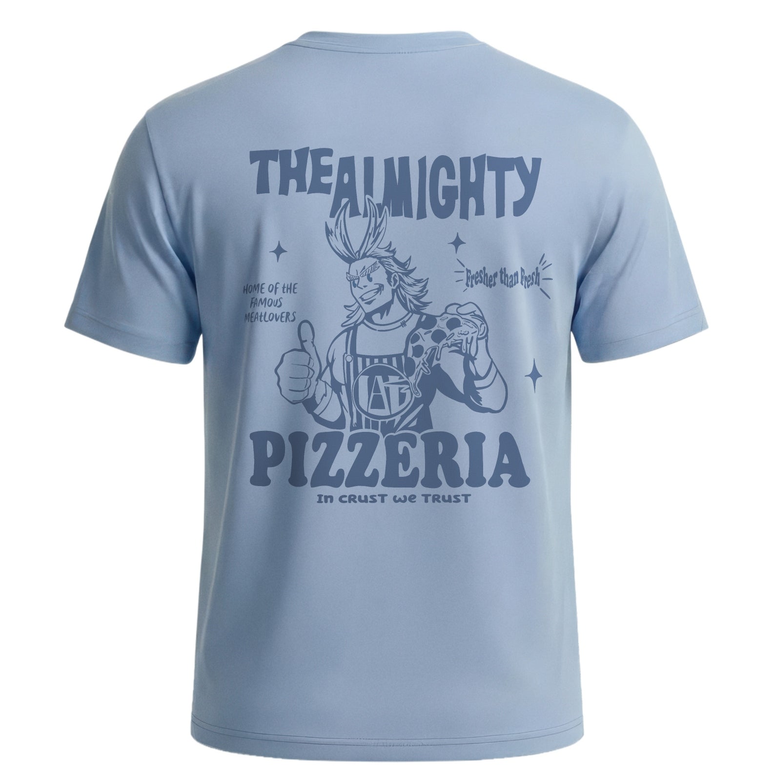 All Might Pizzeria Work Shirt - Blue Edition