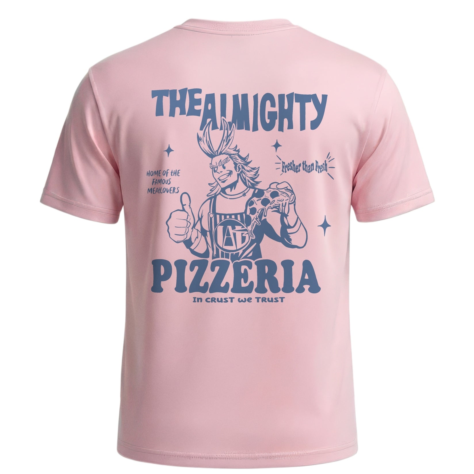 All Might Pizzeria Work Shirt - Blue Edition