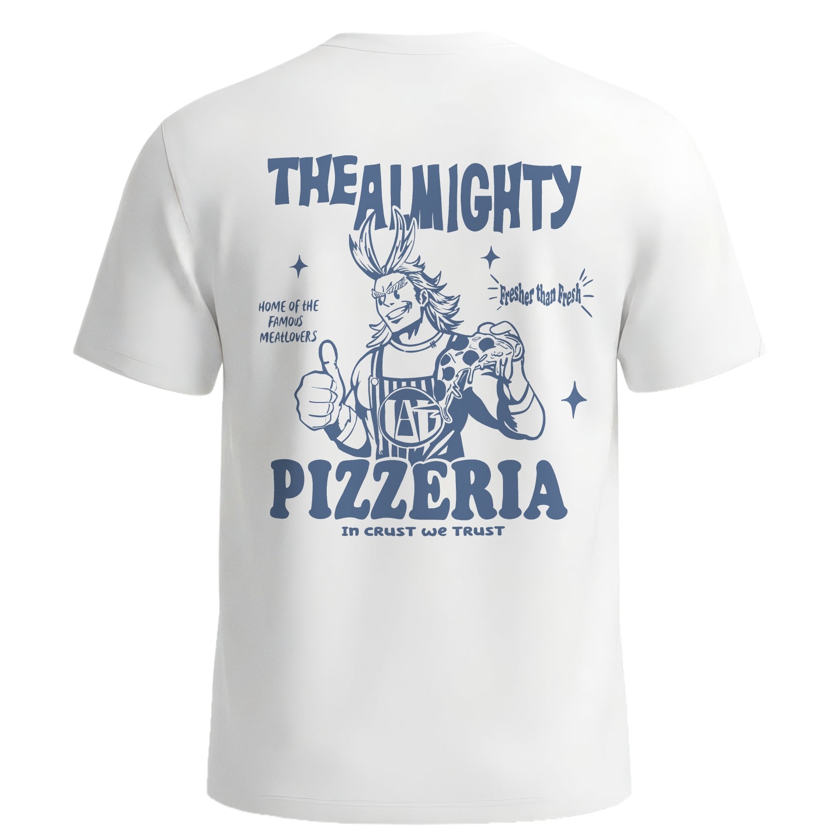 All Might Pizzeria Work Shirt - Blue Edition