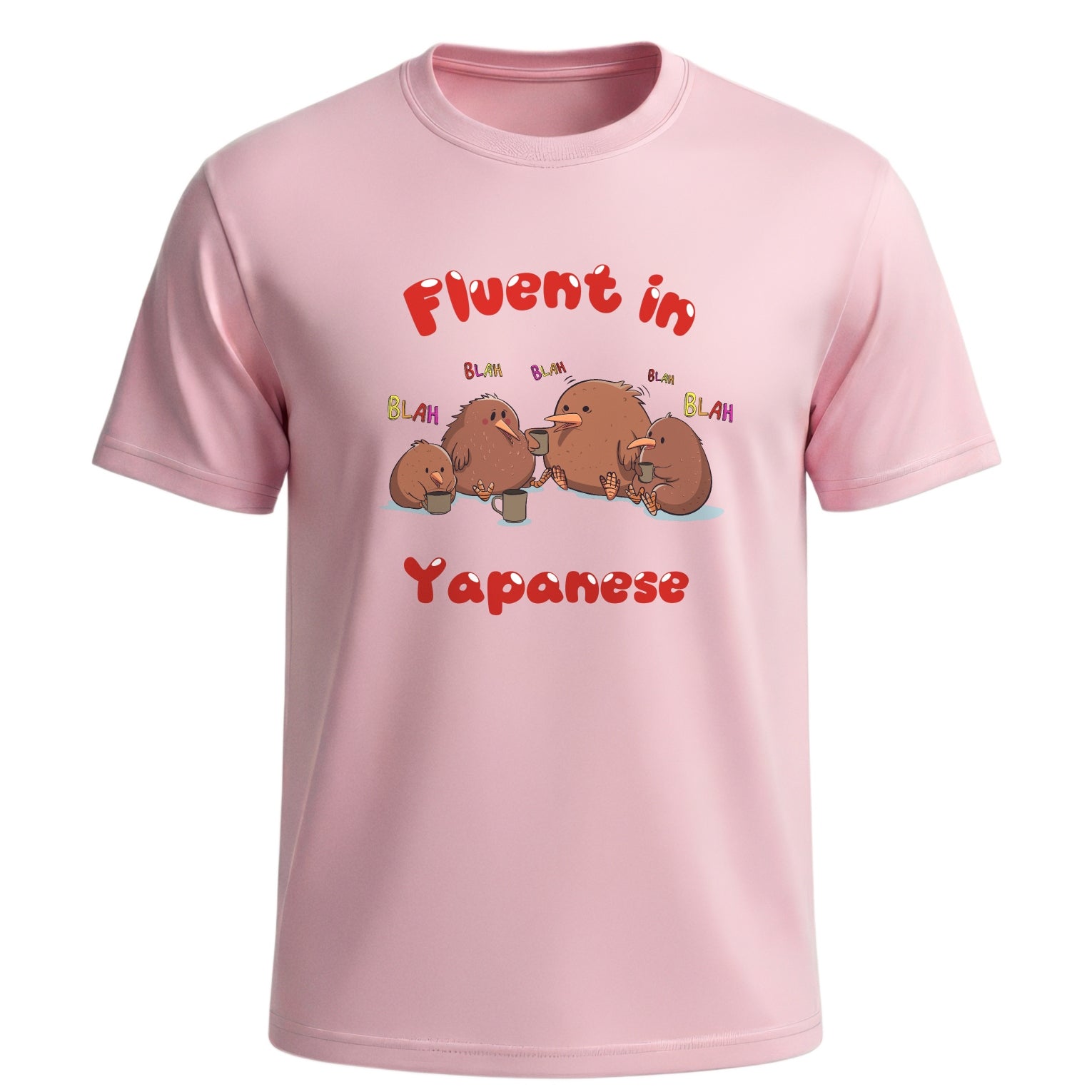 "Fluent in Yapanese" Funny Graphic Tee | Relatable Yapping Kiwi Bird Shirt