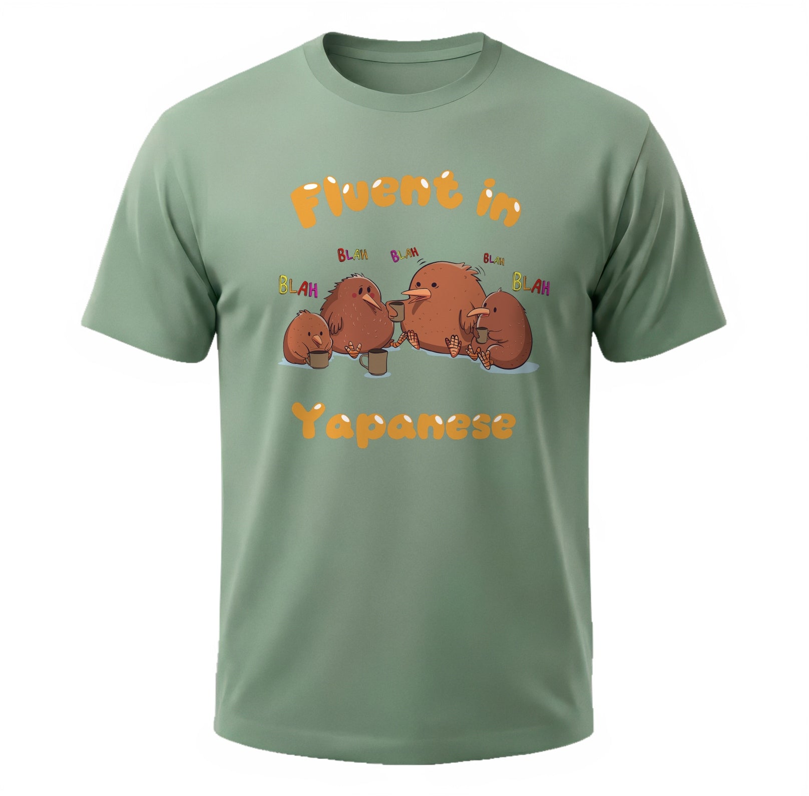 "Fluent in Yapanese" Funny Graphic Tee | Yapping Kiwi Bird Shirt
