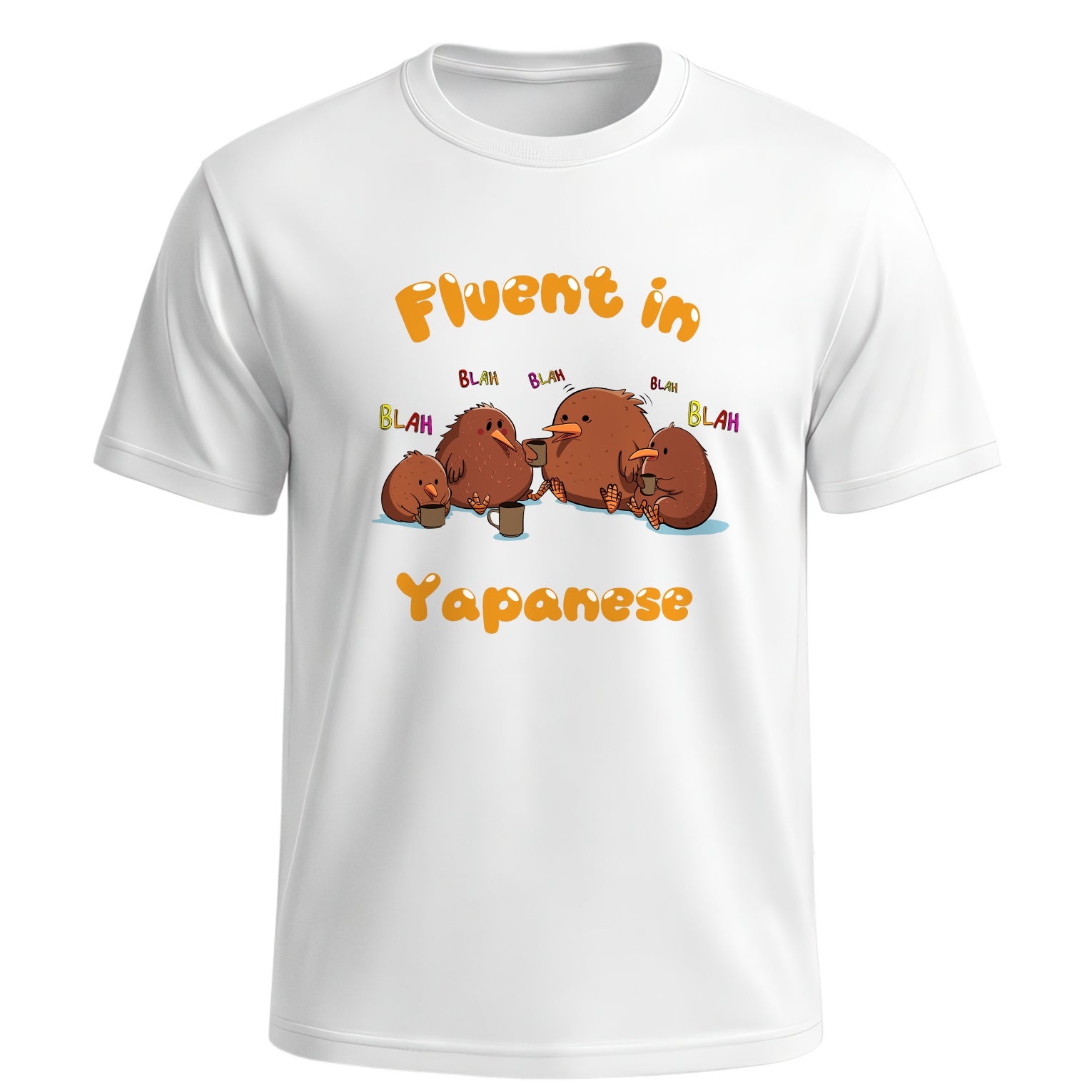 "Fluent in Yapanese" Funny Graphic Tee | Yapping Kiwi Bird Shirt