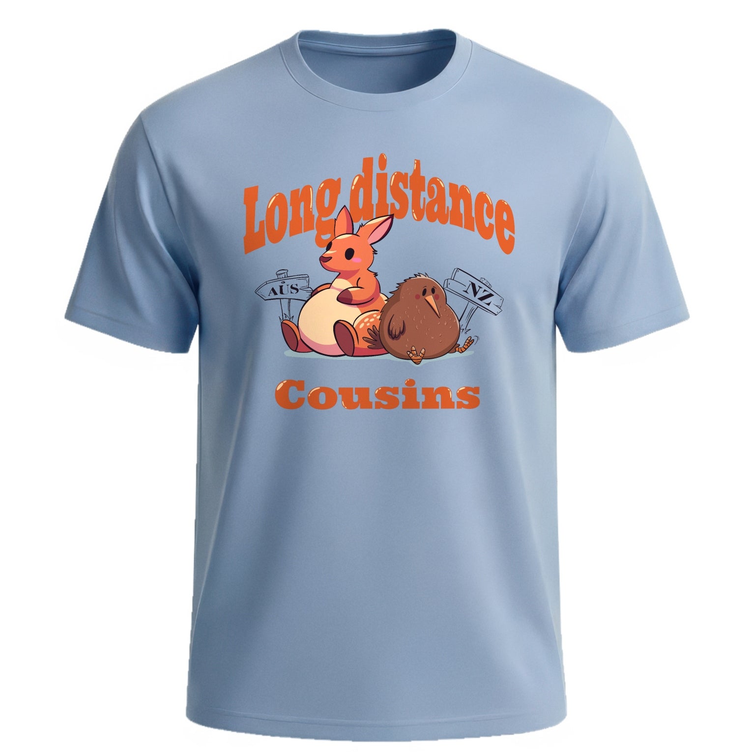 "Long Distance Cousins" Graphic Tee | Cute Australia & New Zealand Apparel