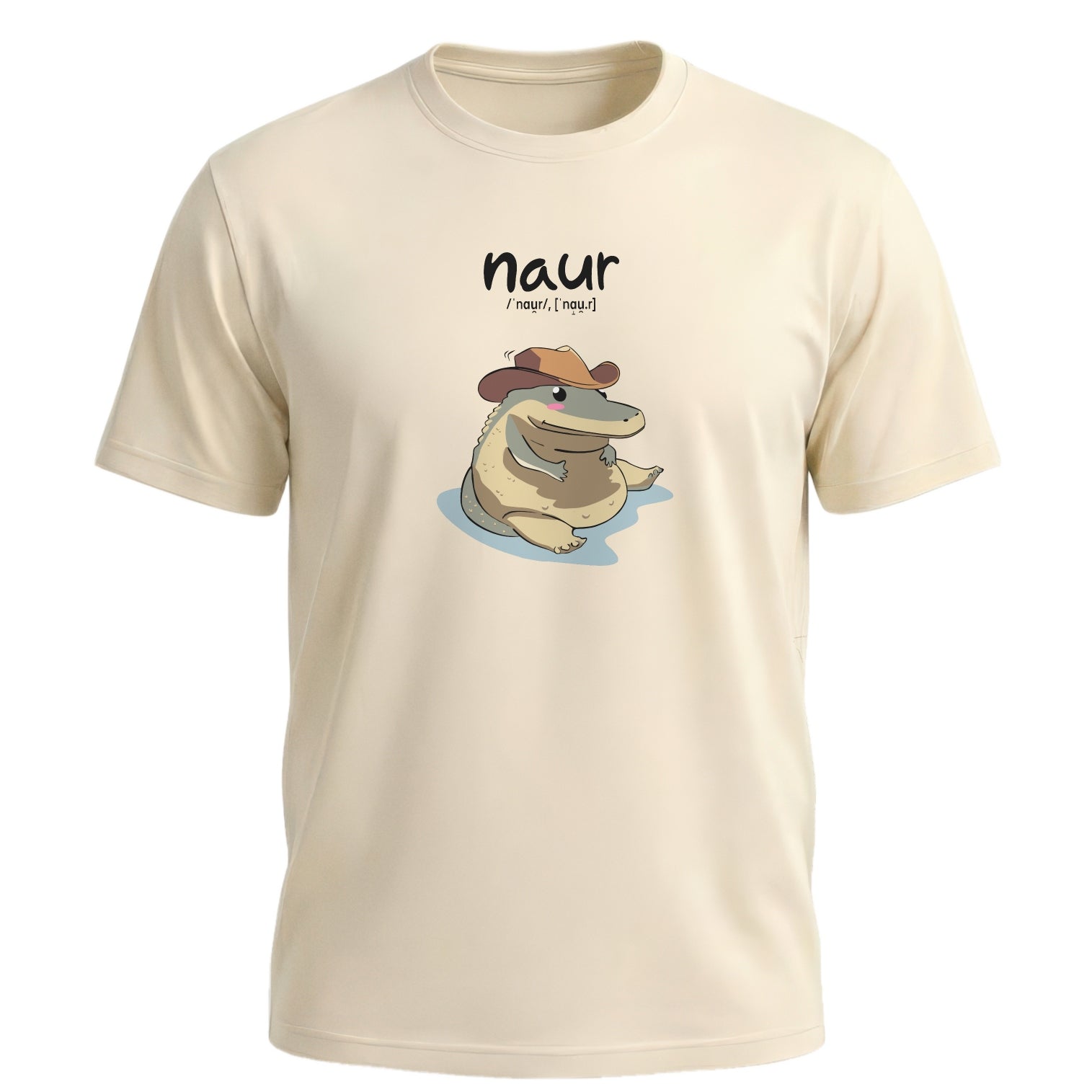 "Naur" Cowboy Crocodile Graphic Tee | Funny Aussie Slang Shirt