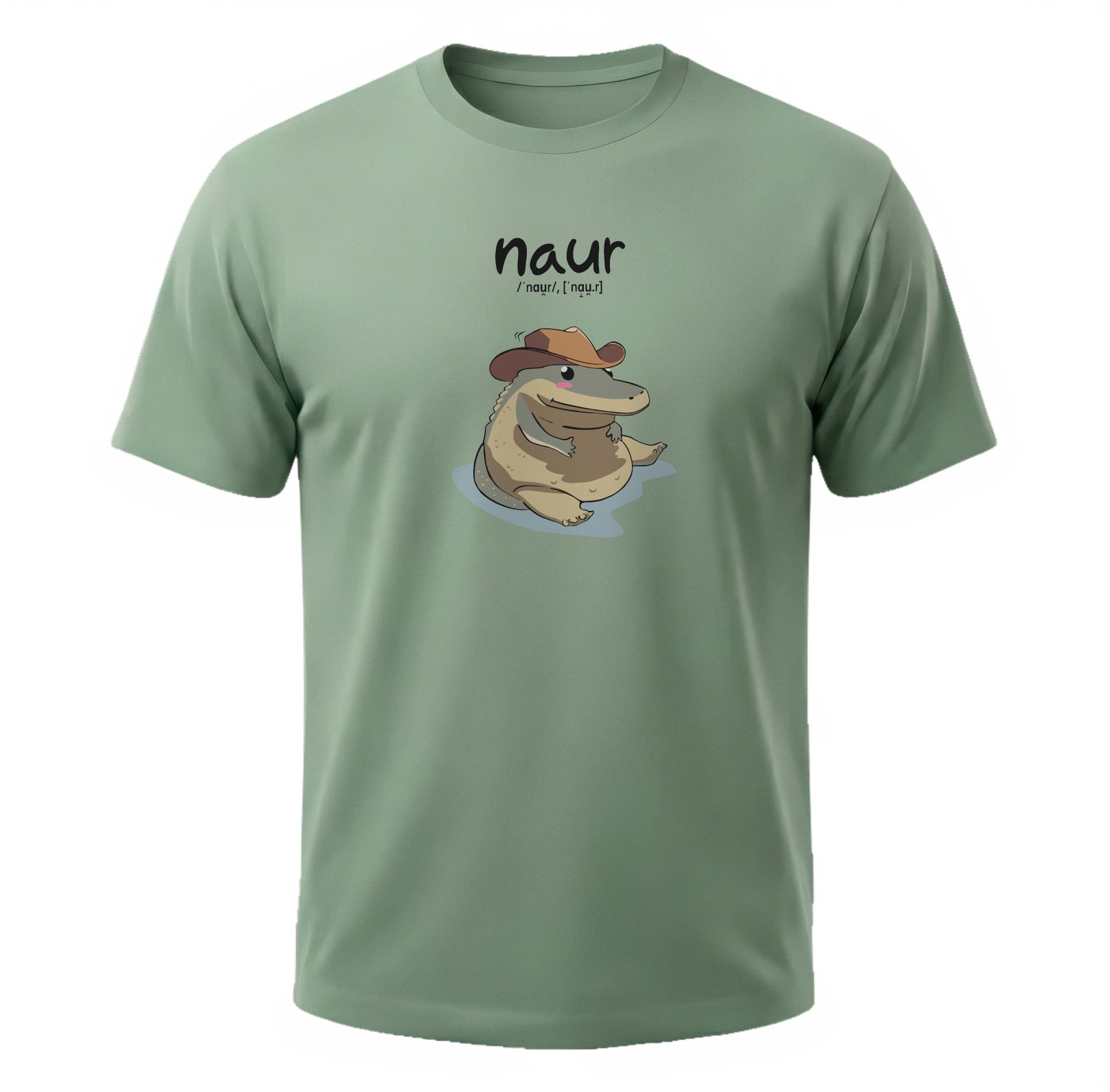 "Naur" Cowboy Crocodile Graphic Tee | Funny Aussie Slang Shirt