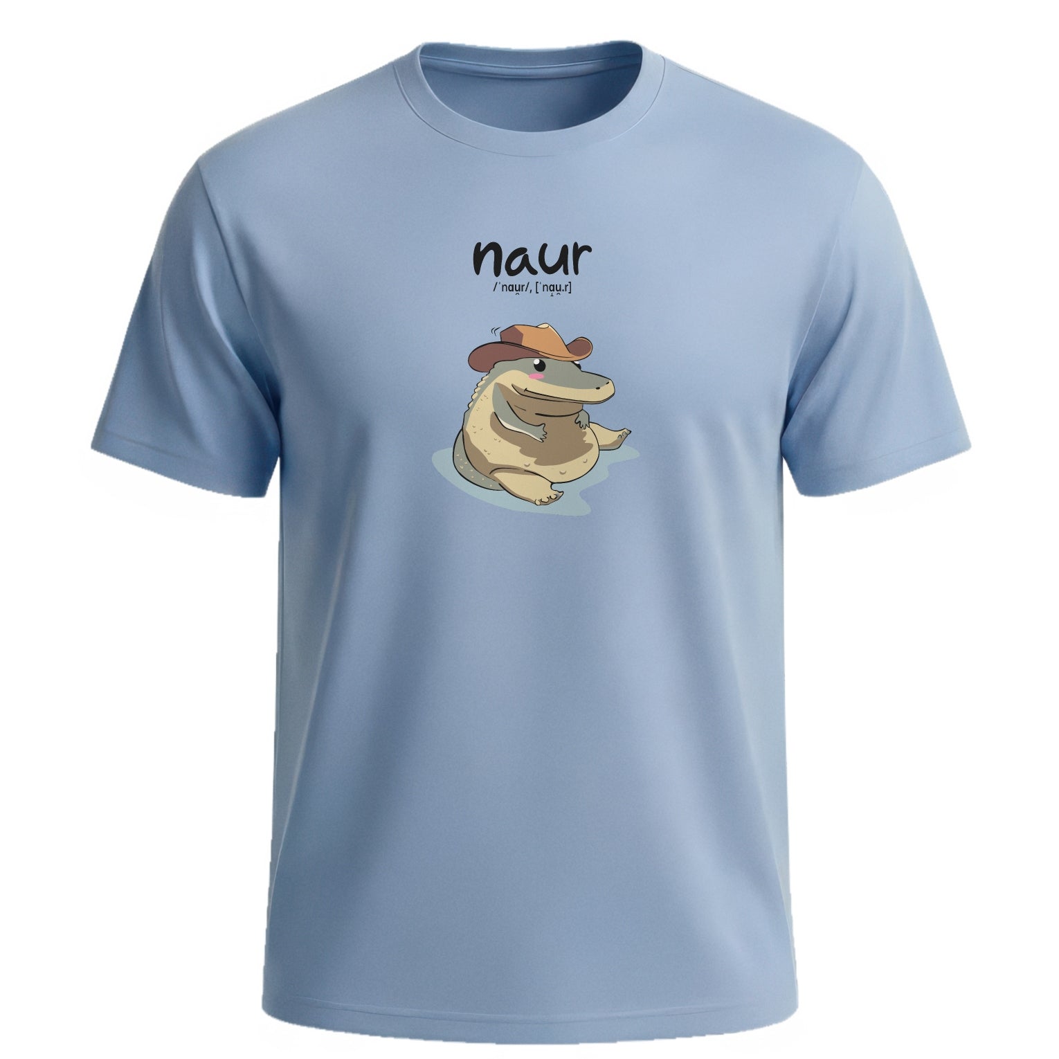 "Naur" Cowboy Crocodile Graphic Tee | Funny Aussie Slang Shirt