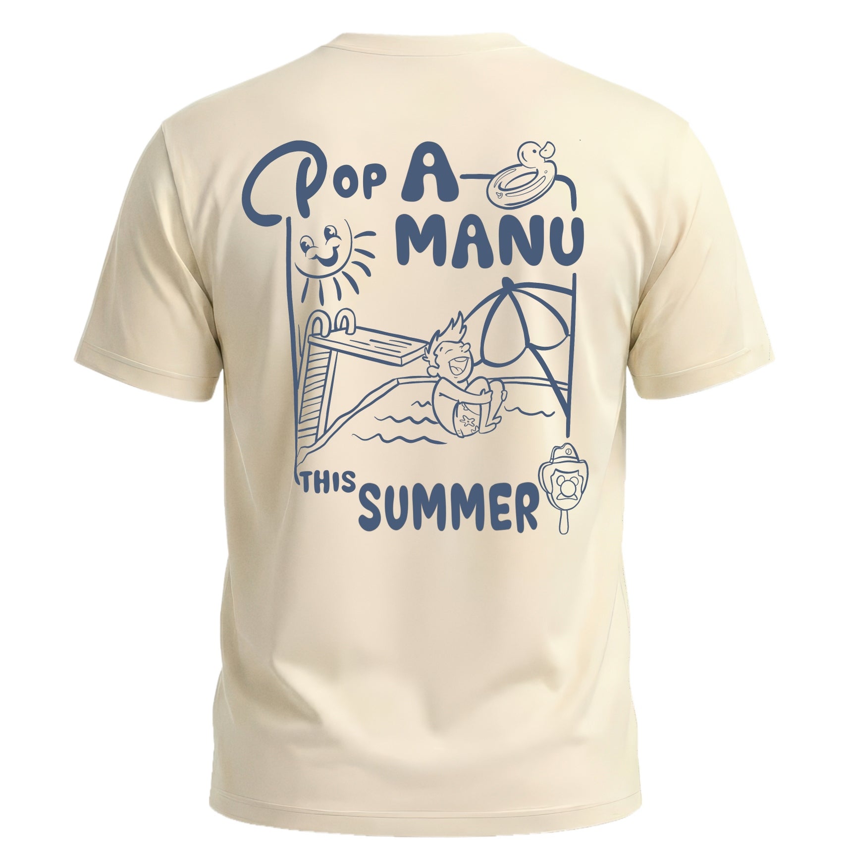 "Pop A Manu This Summer" Graphic Tee | New Zealand Kiwi Summer Streetwear