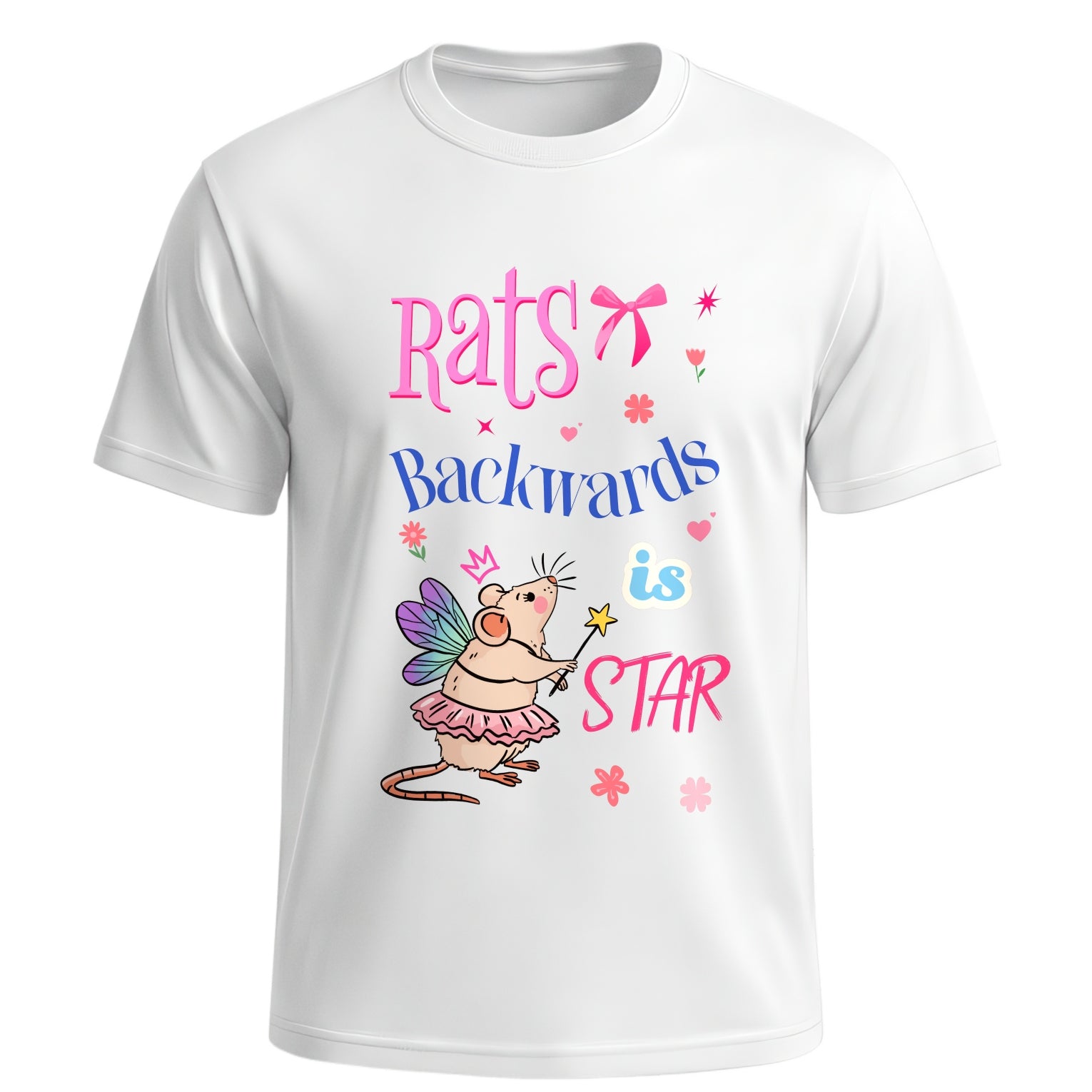 Rats Backwards Is Star Shirt - Funny Coquette Rat Fairy Tee