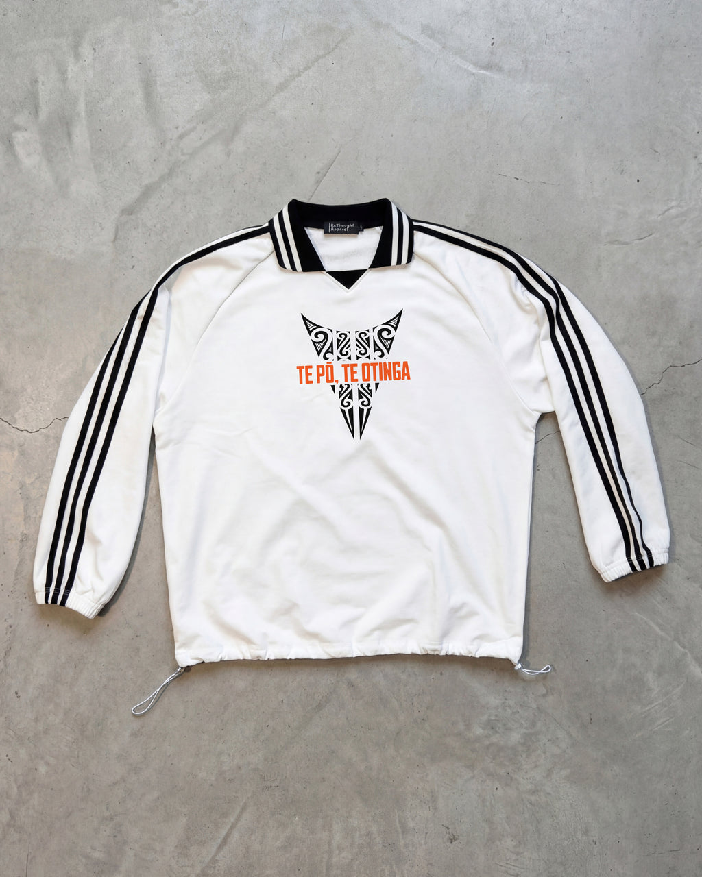 Te Pō, Te Otinga Striped Collar Sweatshirt