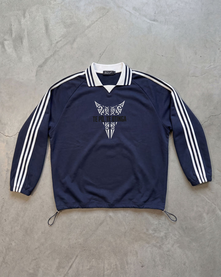 Te Pō, Te Otinga Striped Collar Sweatshirt