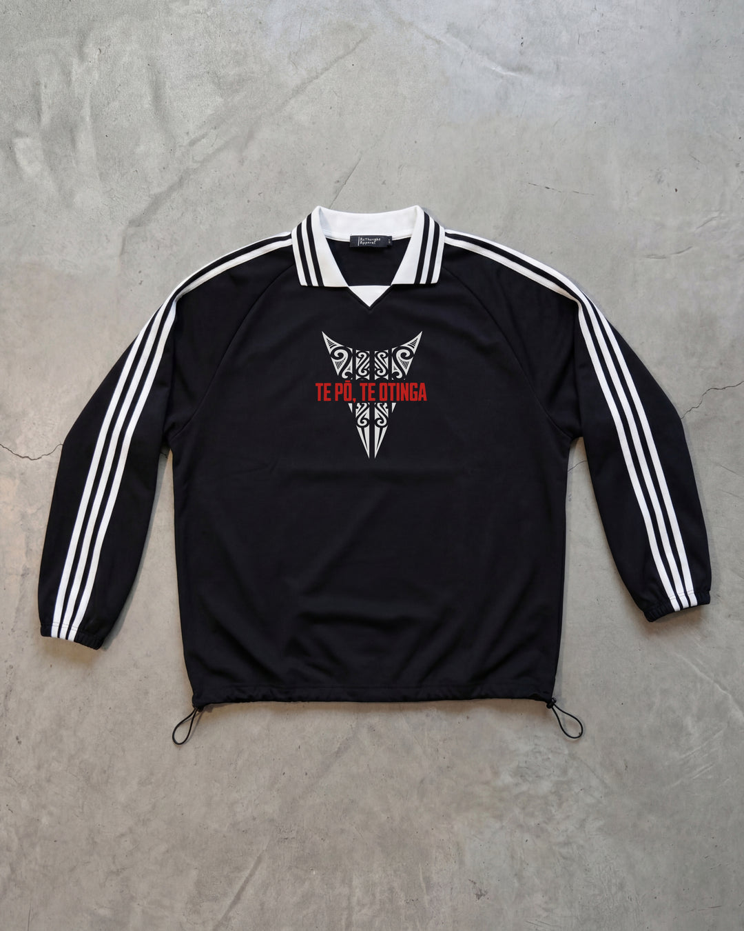 Te Pō, Te Otinga Striped Collar Sweatshirt