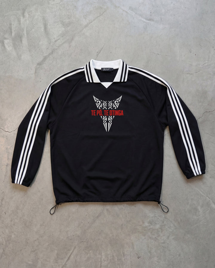 Te Pō, Te Otinga Striped Collar Sweatshirt