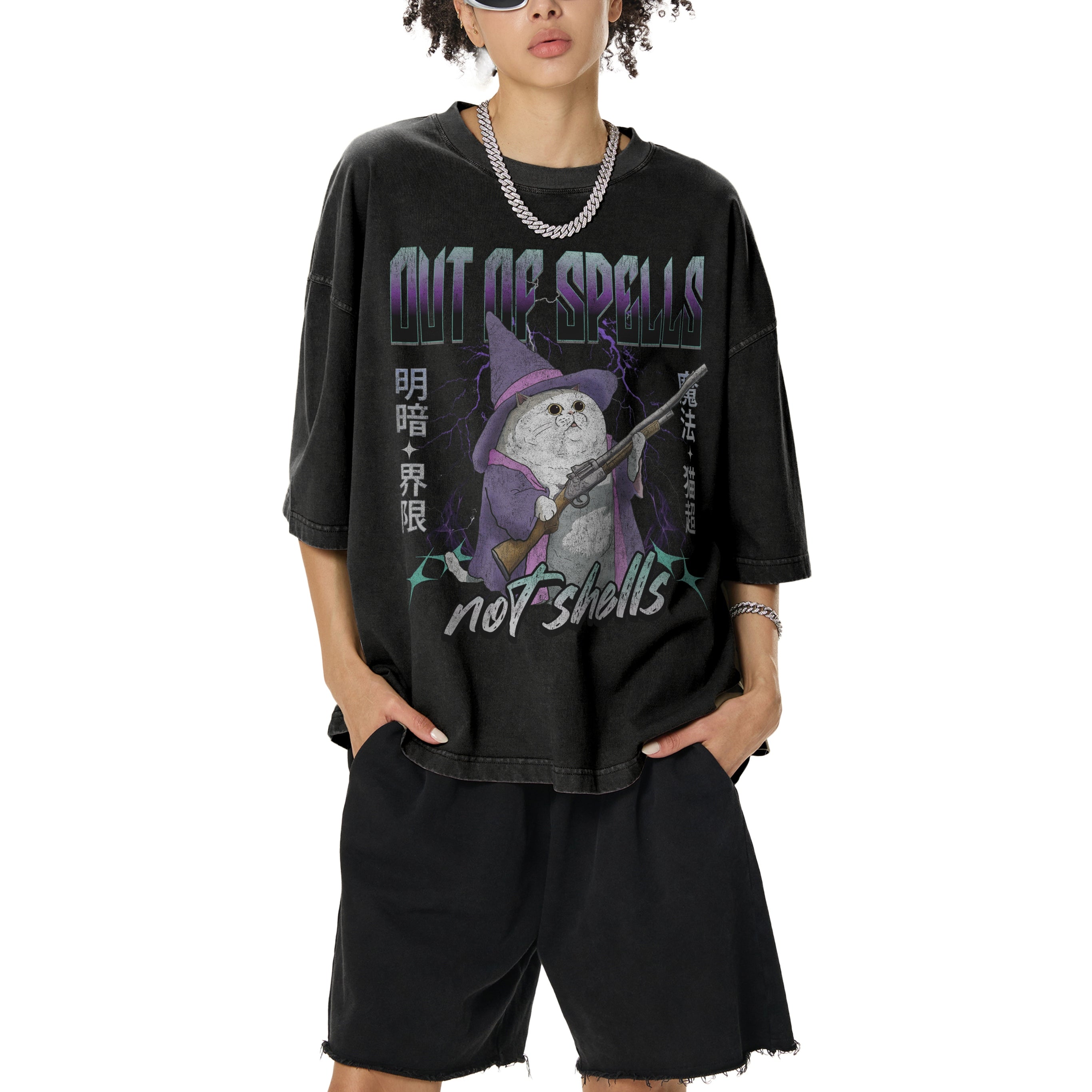 Wizard Cat Vintage Boxy Tee