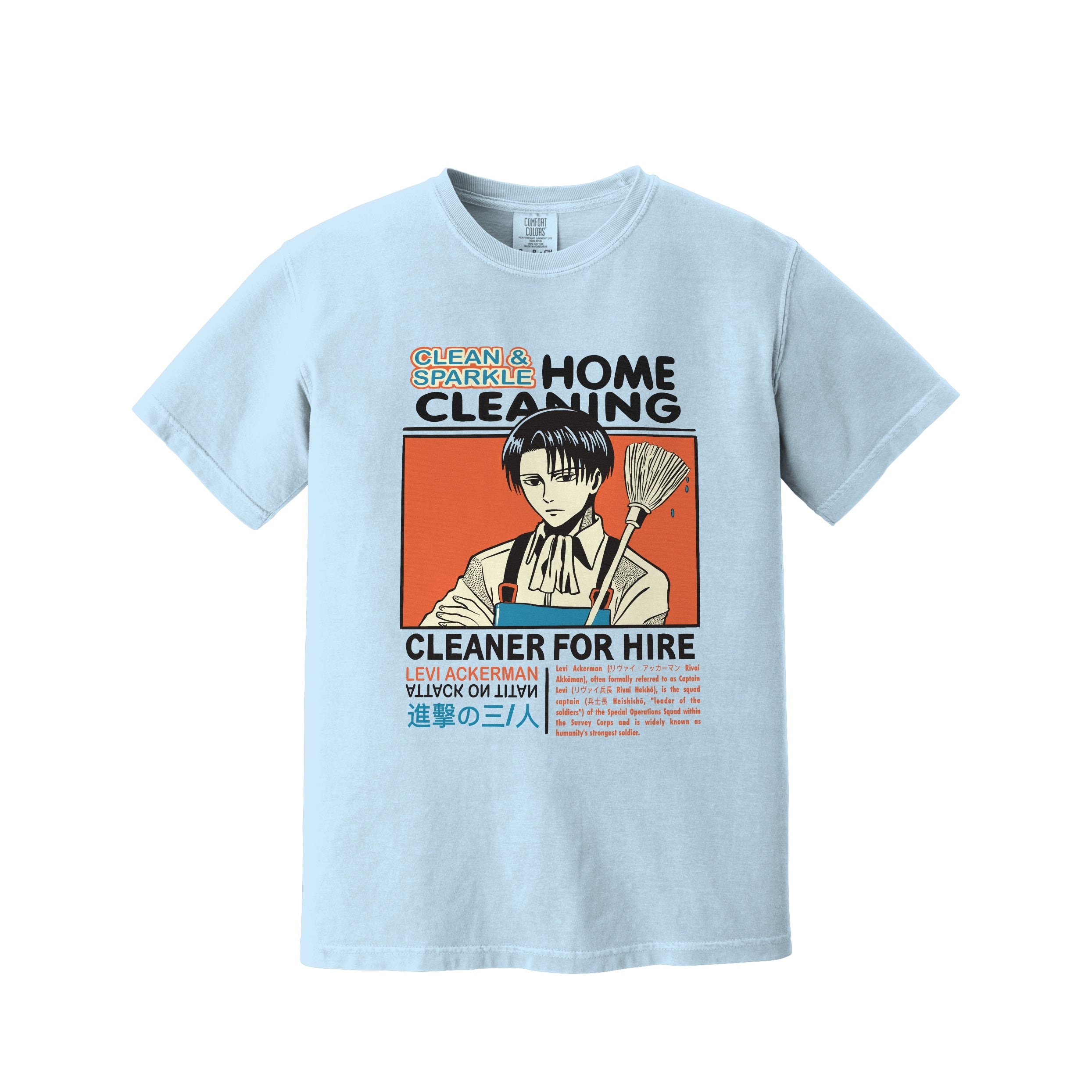 Levi Ackerman Vintage Cleaning Poster T-Shirt