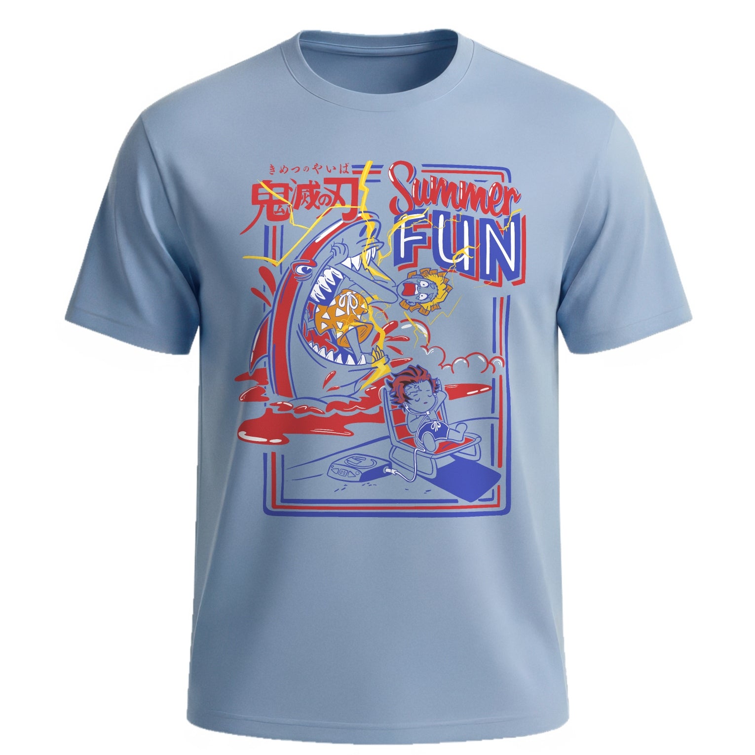 Tanjiro Zenitsu Beach Day Shirt